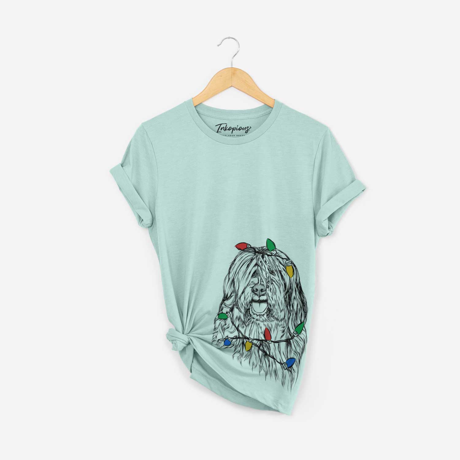 Christmas Lights Trinket the Tibetan Terrier - Unisex Crewneck