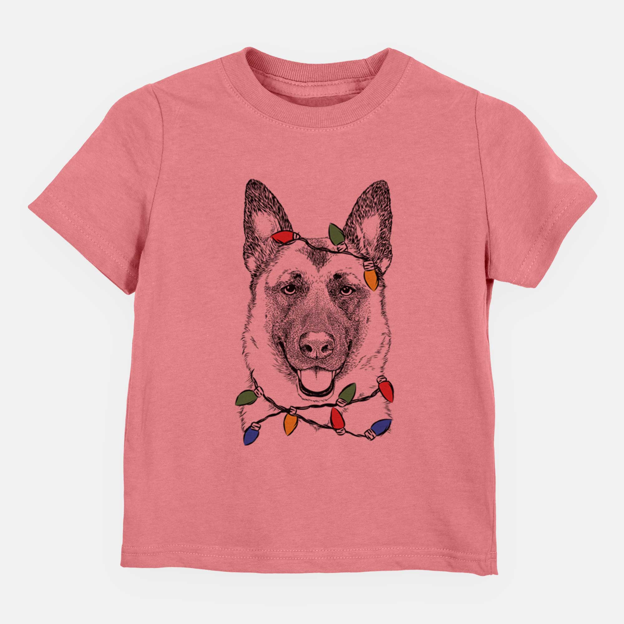 Christmas Lights Trooper the German Shepherd - Kids/Youth/Toddler Shirt