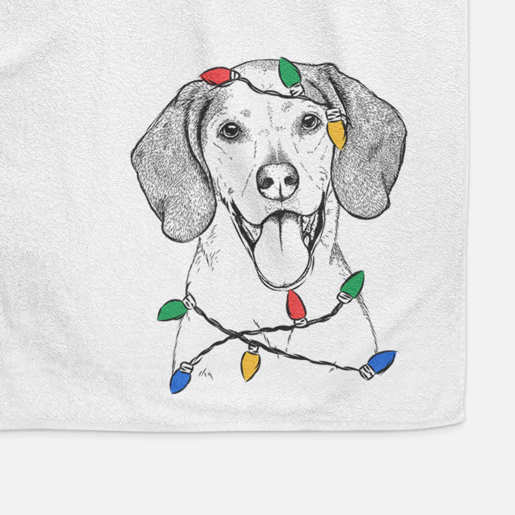 Trooper the Hound Mix Decorative Hand Towel