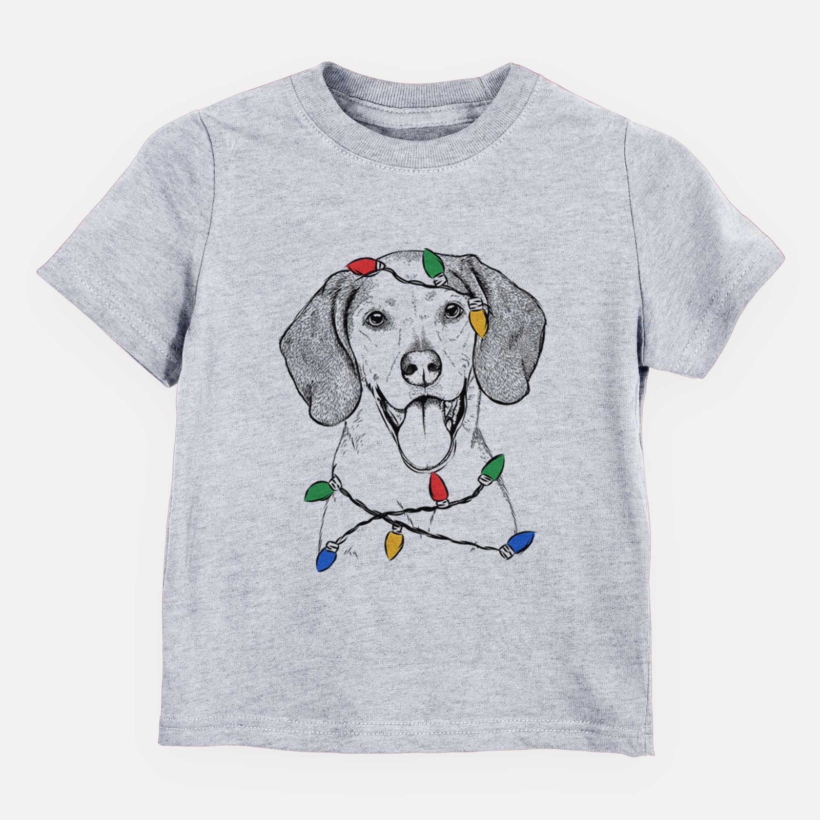 Christmas Lights Trooper the Hound Mix - Kids/Youth/Toddler Shirt