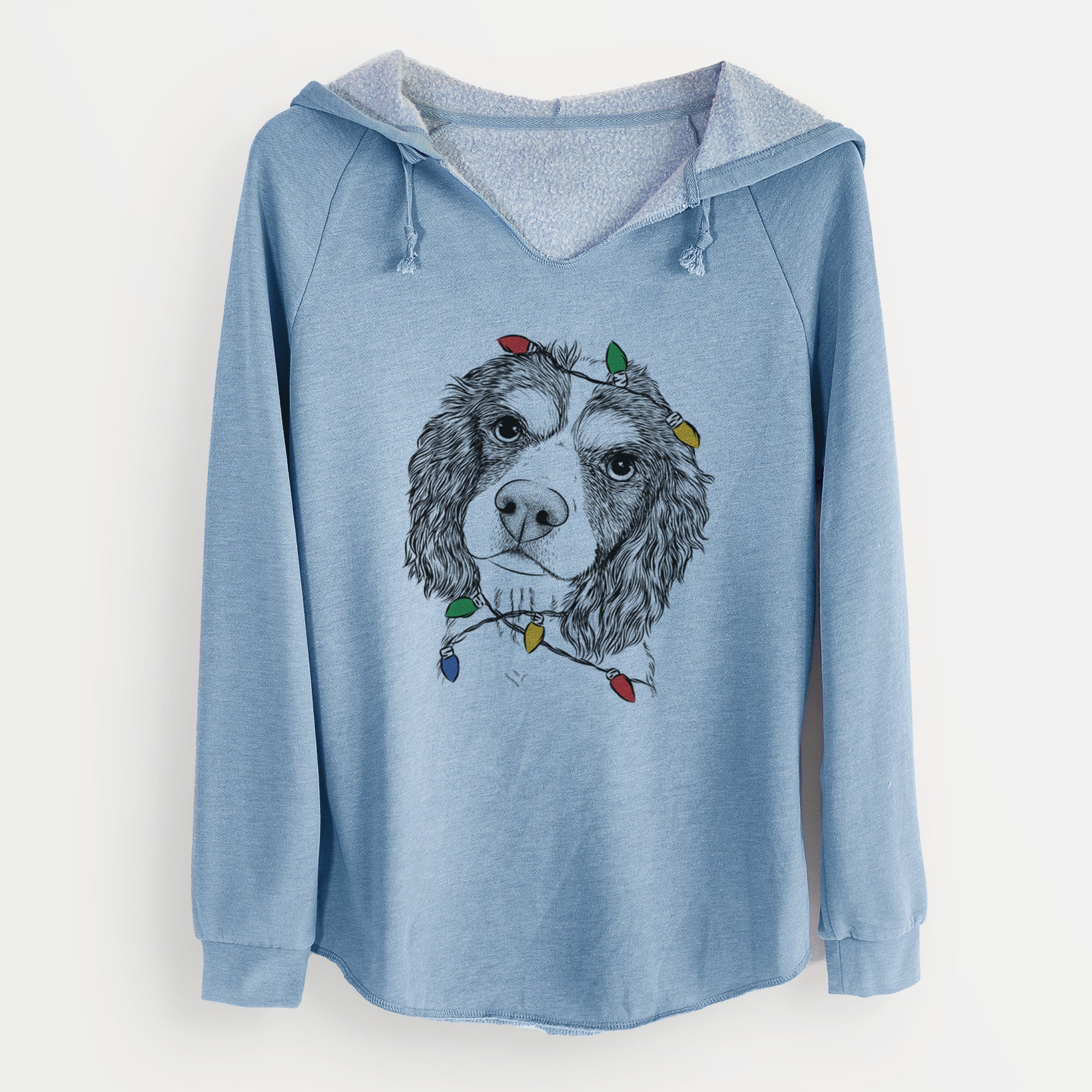 Christmas Lights Truman the Cavalier King Charles Spaniel - Cali Wave Hooded Sweatshirt