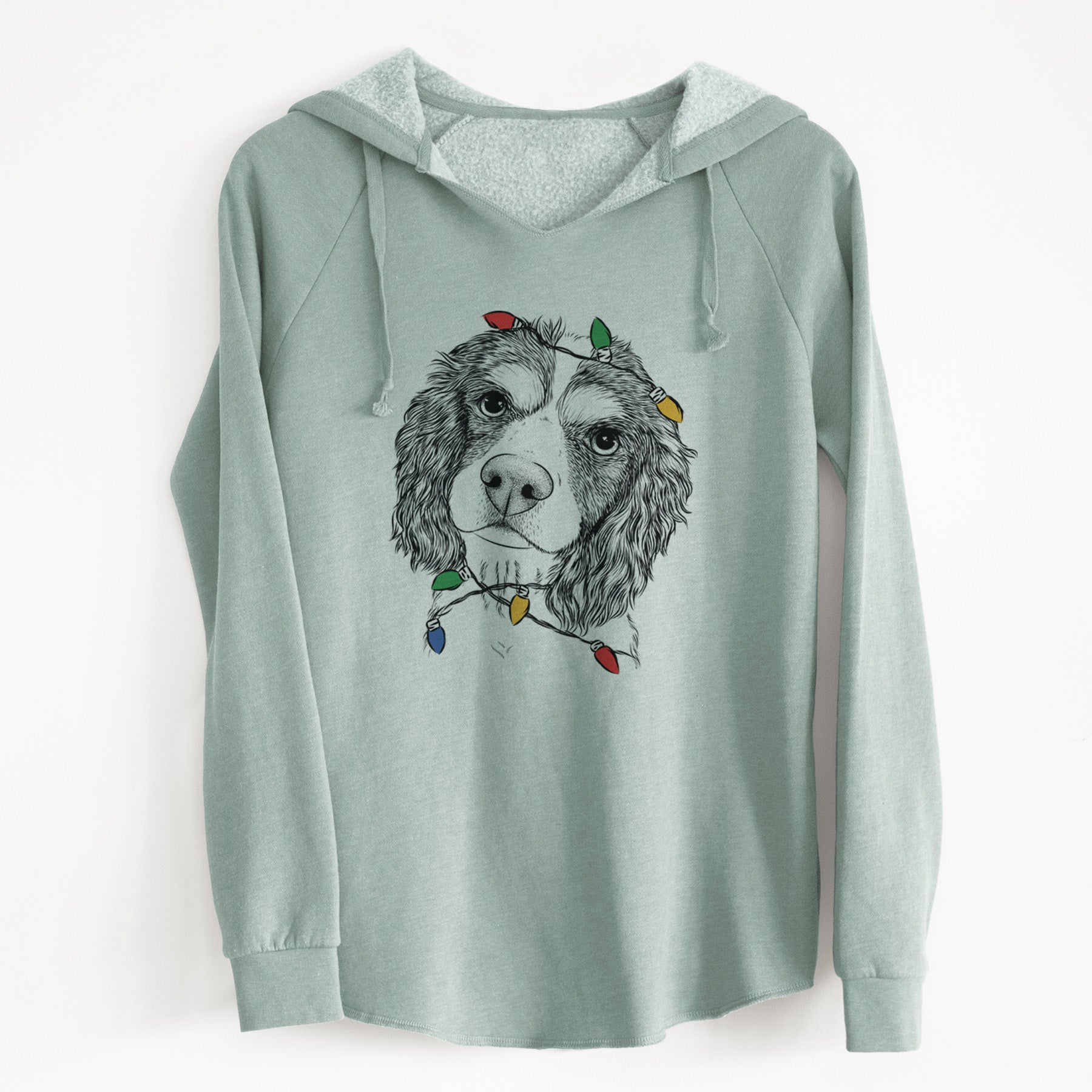 Christmas Lights Truman the Cavalier King Charles Spaniel - Cali Wave Hooded Sweatshirt