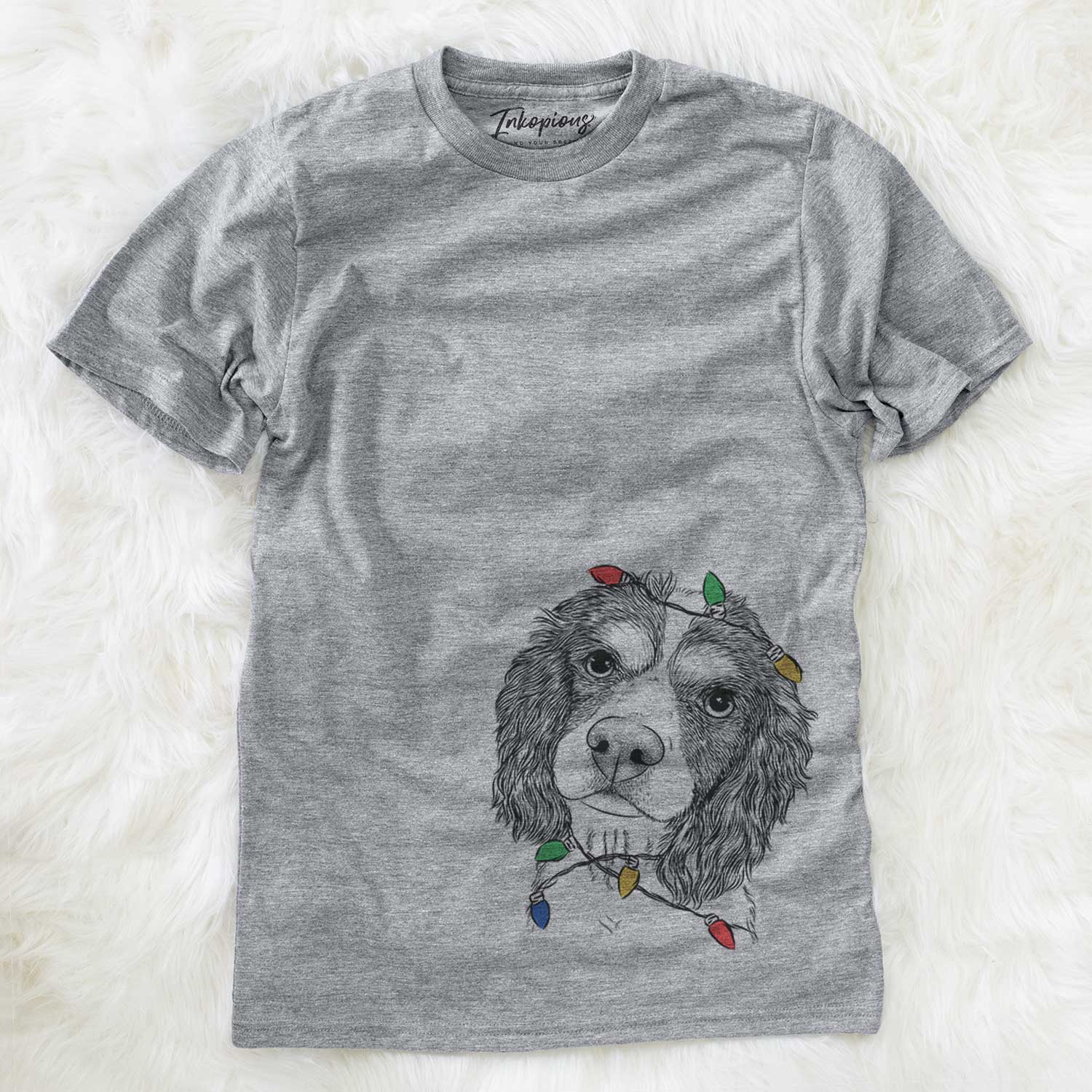 Christmas Lights Truman the Cavalier King Charles Spaniel - Unisex Crewneck