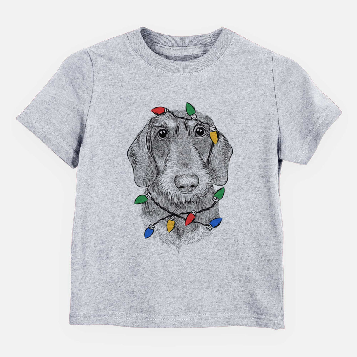 Christmas Lights Truman the Wirehaired Dachshund - Kids/Youth/Toddler Shirt