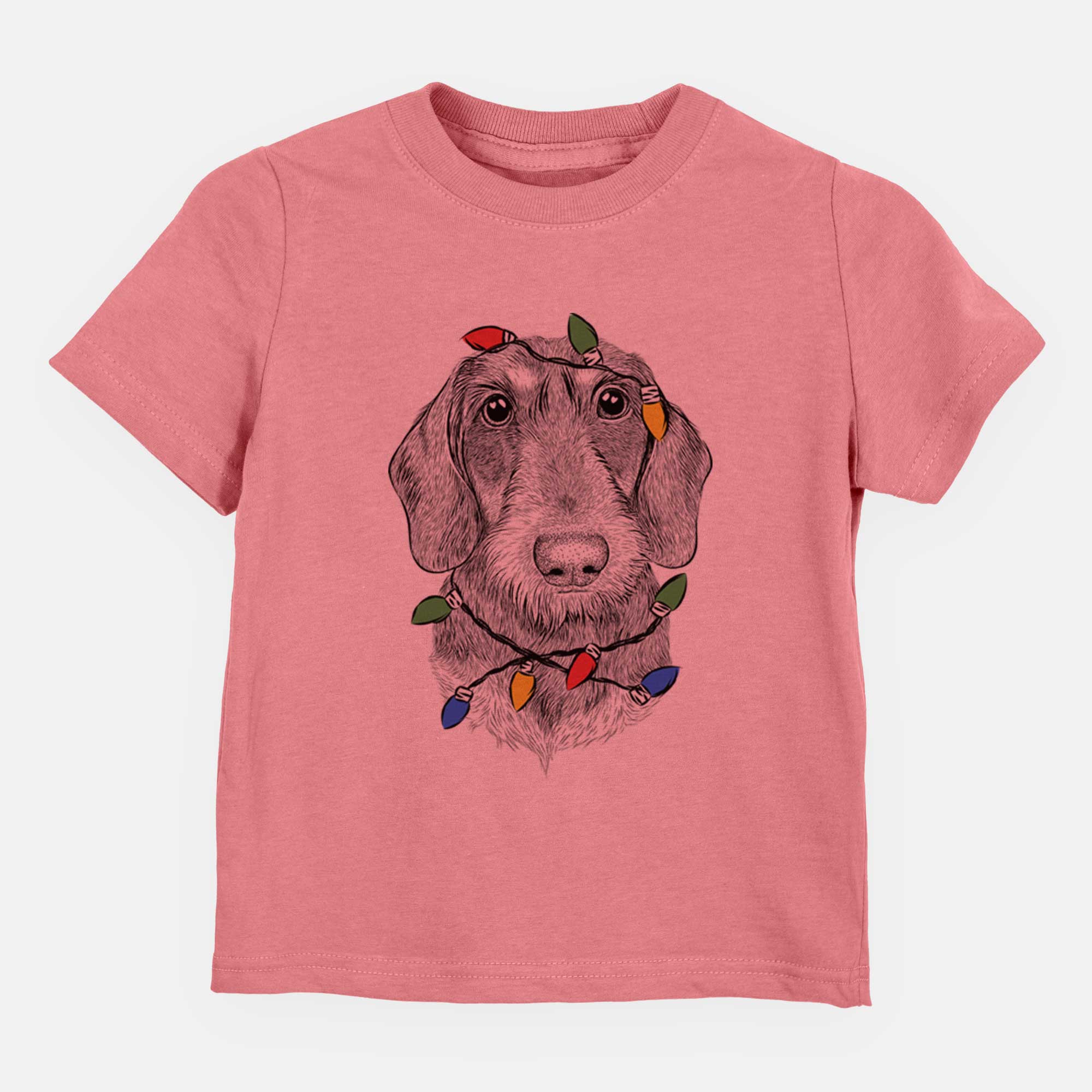 Christmas Lights Truman the Wirehaired Dachshund - Kids/Youth/Toddler Shirt