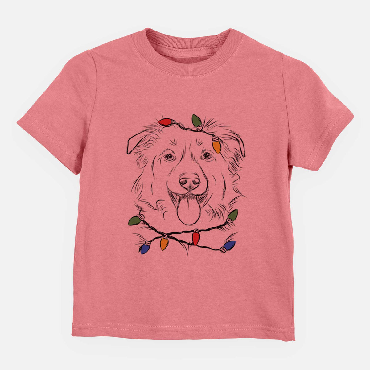 Christmas Lights Tucker the Collie Shepherd - Kids/Youth/Toddler Shirt