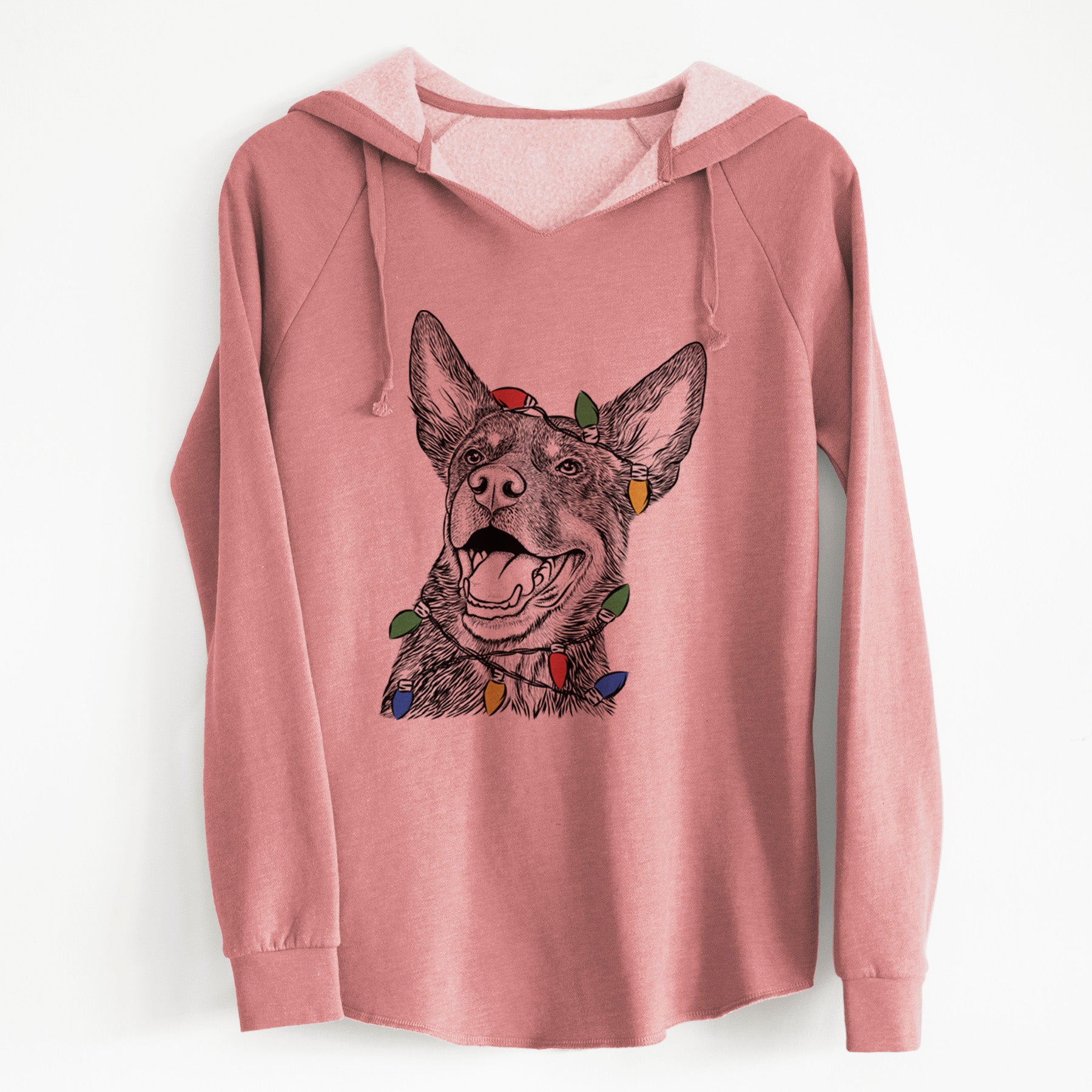 Christmas Lights Tucker the Australian Kelpie - Cali Wave Hooded Sweatshirt