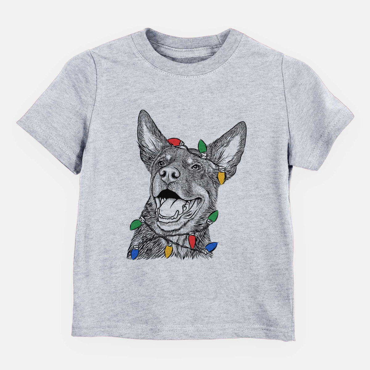 Christmas Lights Tucker the Australian Kelpie - Kids/Youth/Toddler Shirt