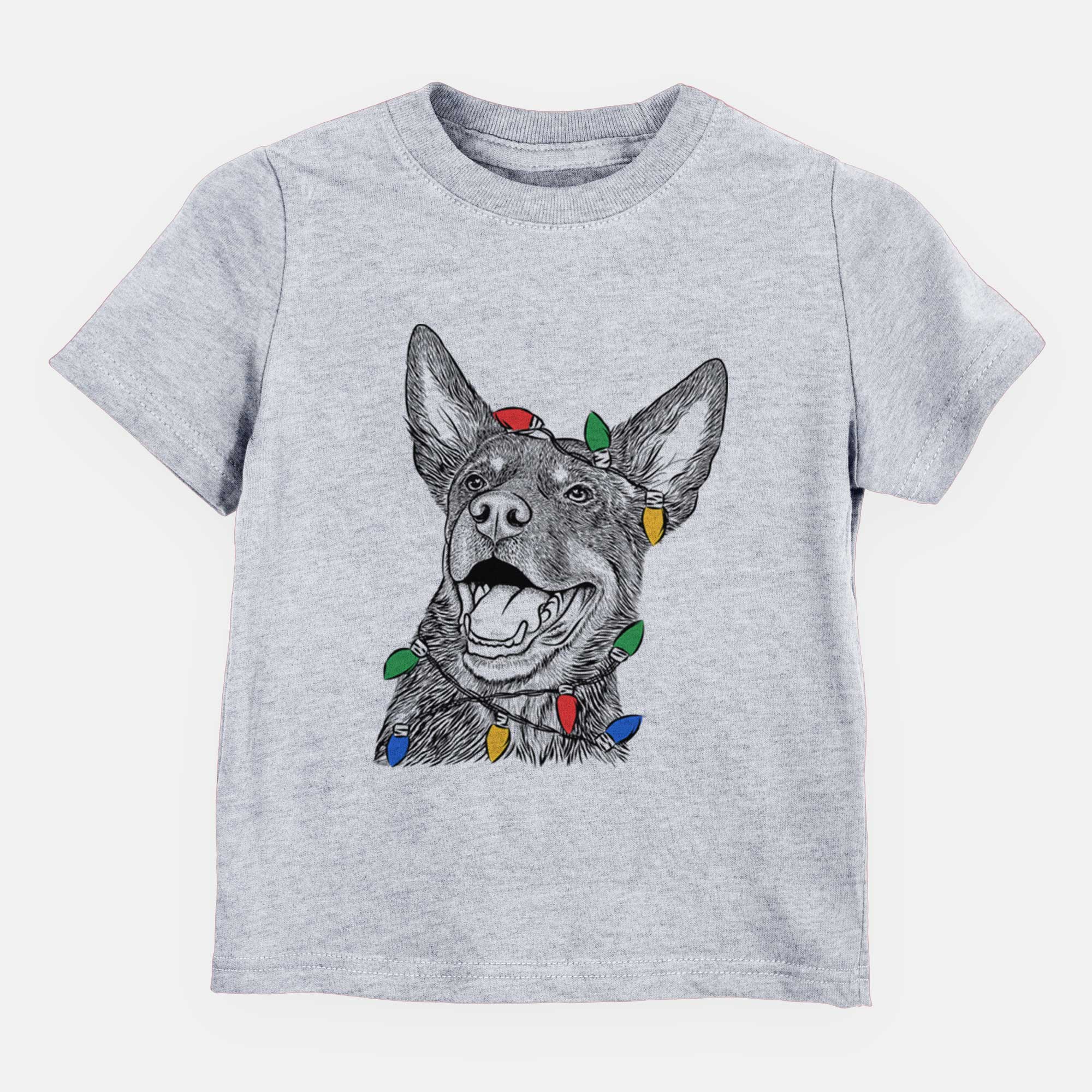 Christmas Lights Tucker the Australian Kelpie - Kids/Youth/Toddler Shirt