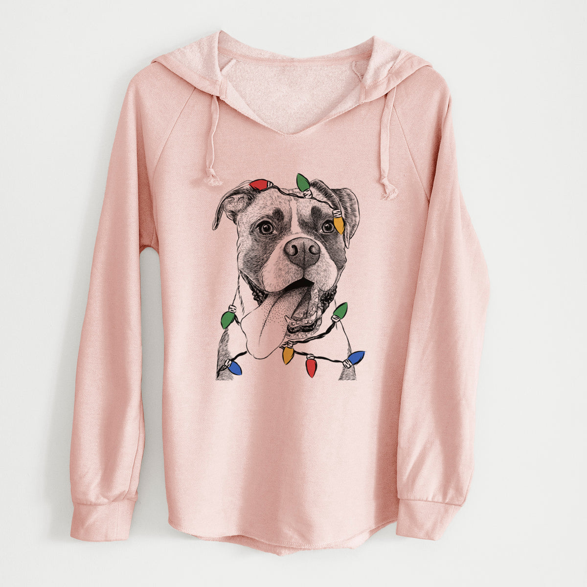 Christmas Lights Tuckeroo the Boxer - Cali Wave Hooded Sweatshirt