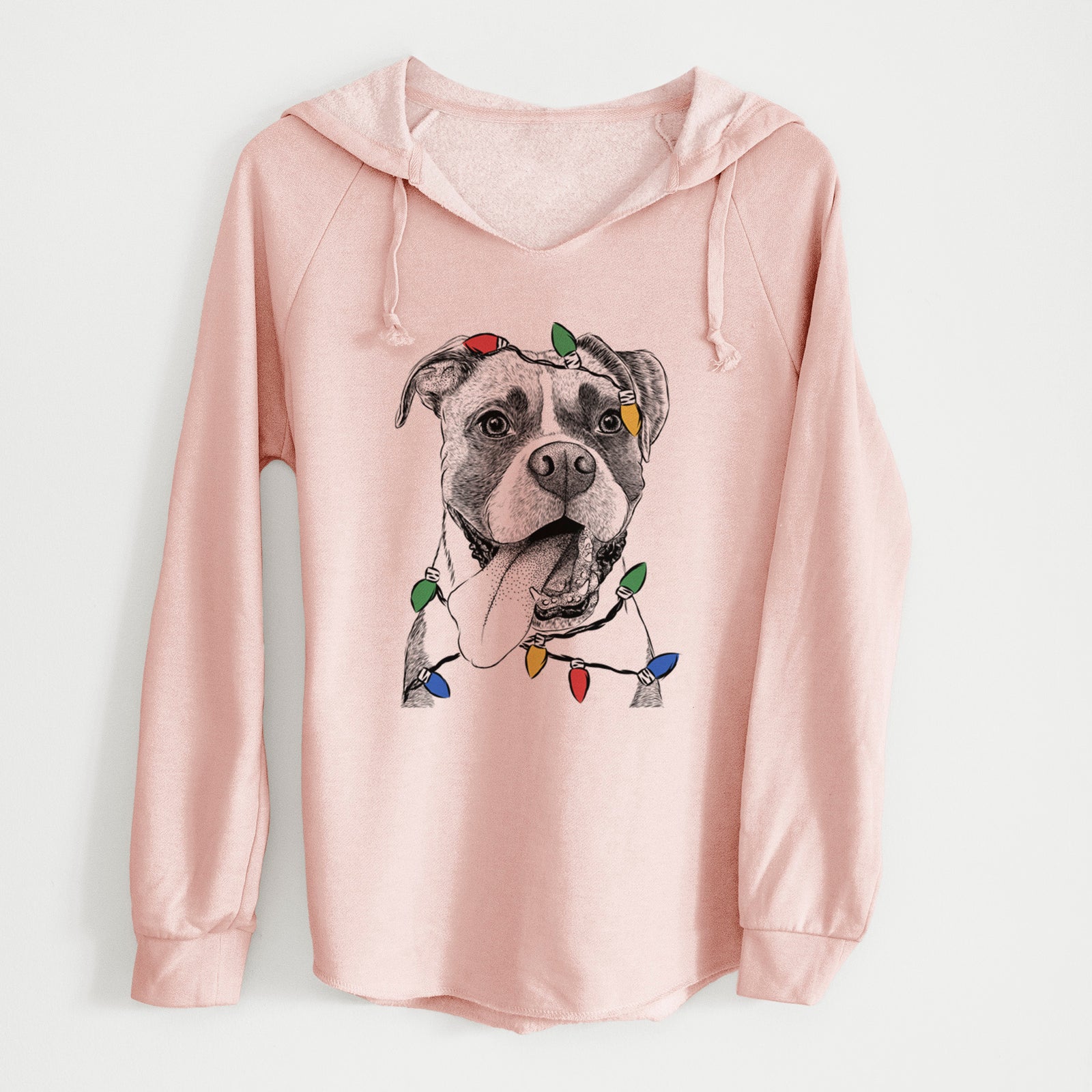 Christmas Lights Tuckeroo the Boxer - Cali Wave Hooded Sweatshirt