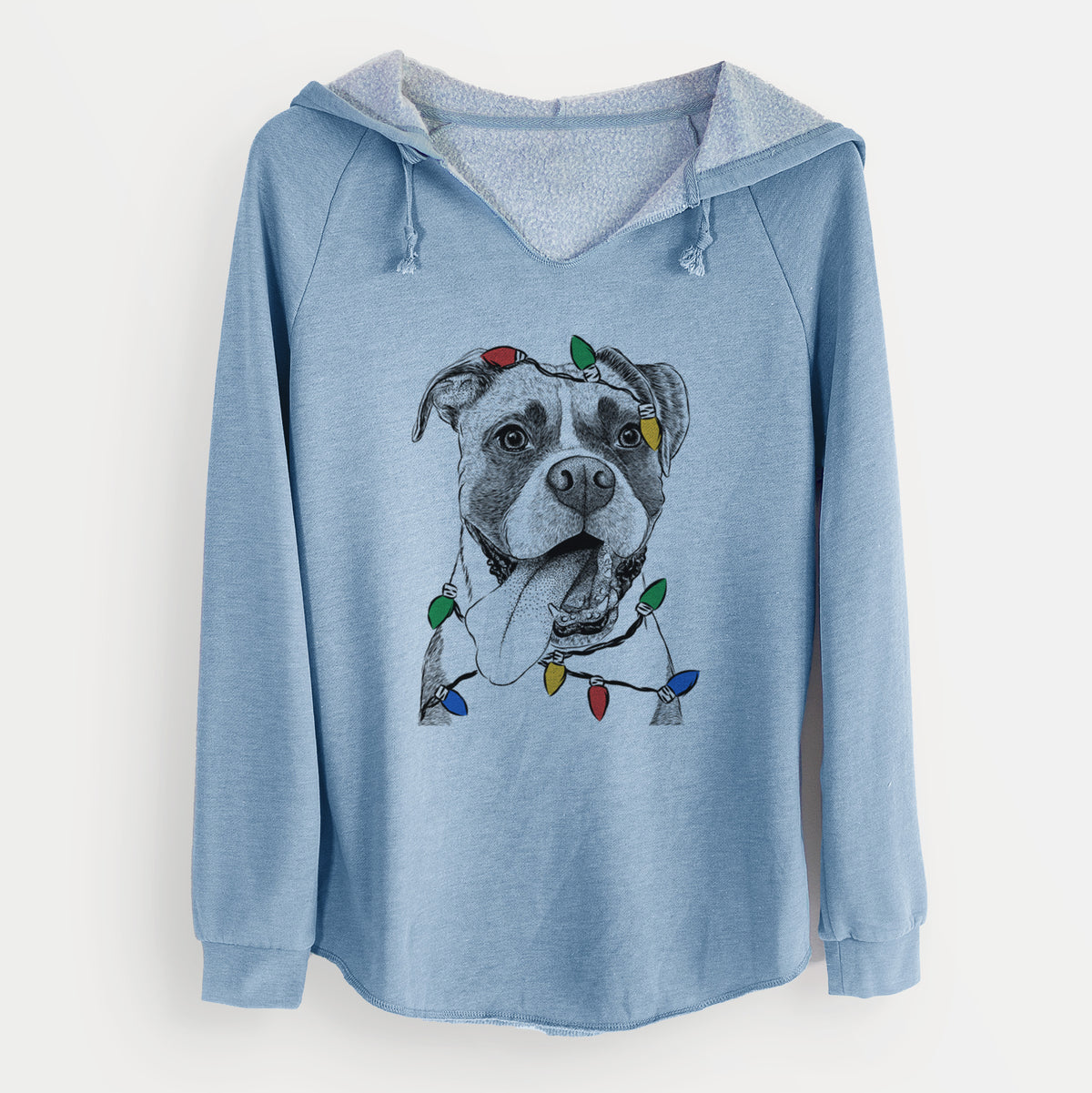 Christmas Lights Tuckeroo the Boxer - Cali Wave Hooded Sweatshirt