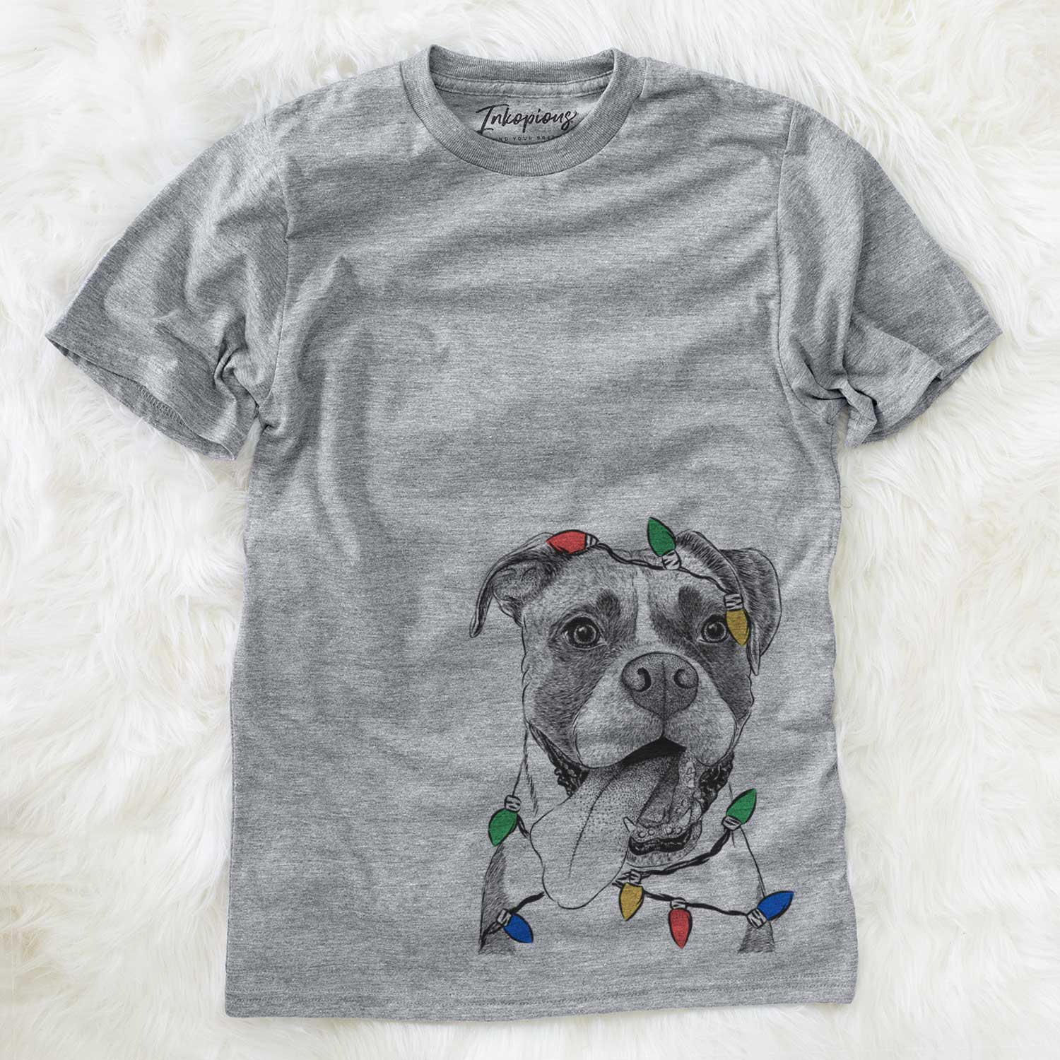 Christmas Lights Tuckeroo the Boxer - Unisex Crewneck