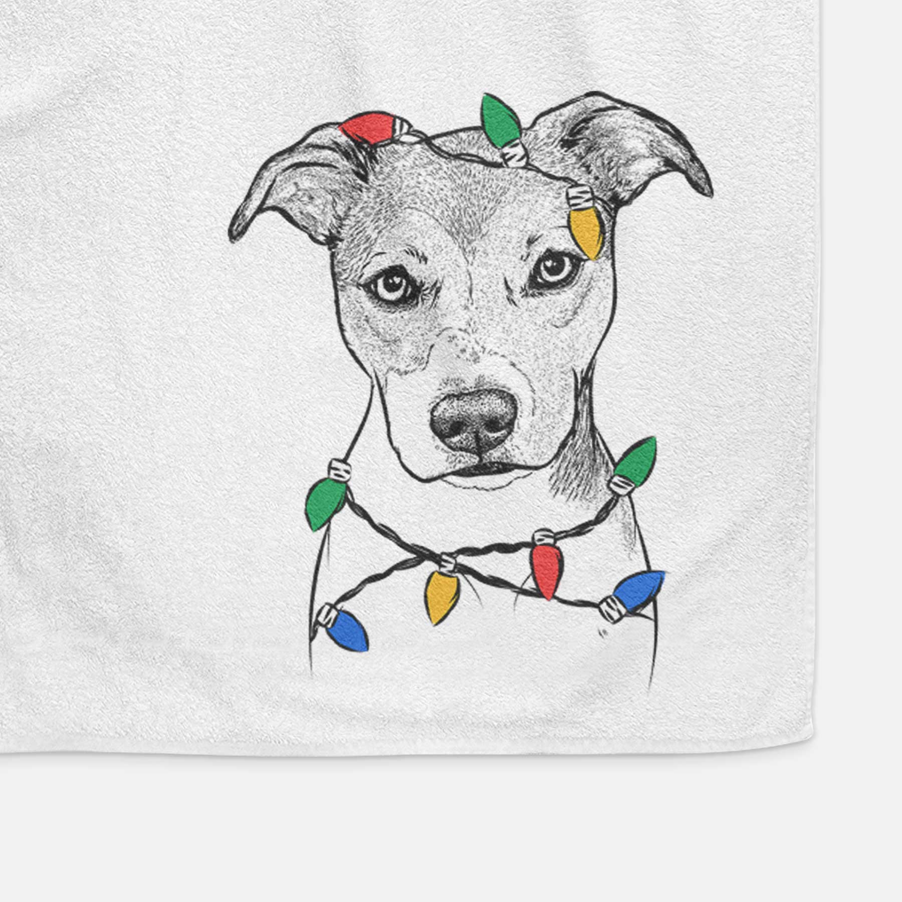 Tula the American Staffordshire Terrier Heeler Mix Decorative Hand Towel