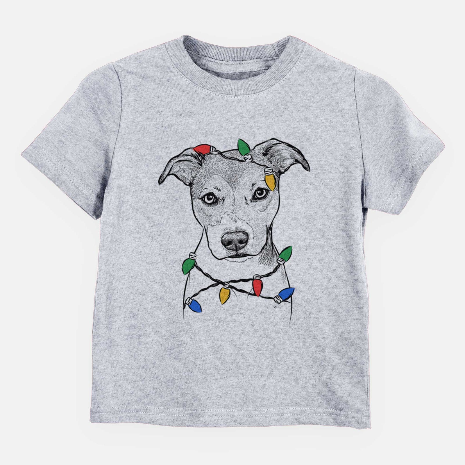 Christmas Lights Tula the American Staffordshire Terrier Heeler Mix - Kids/Youth/Toddler Shirt