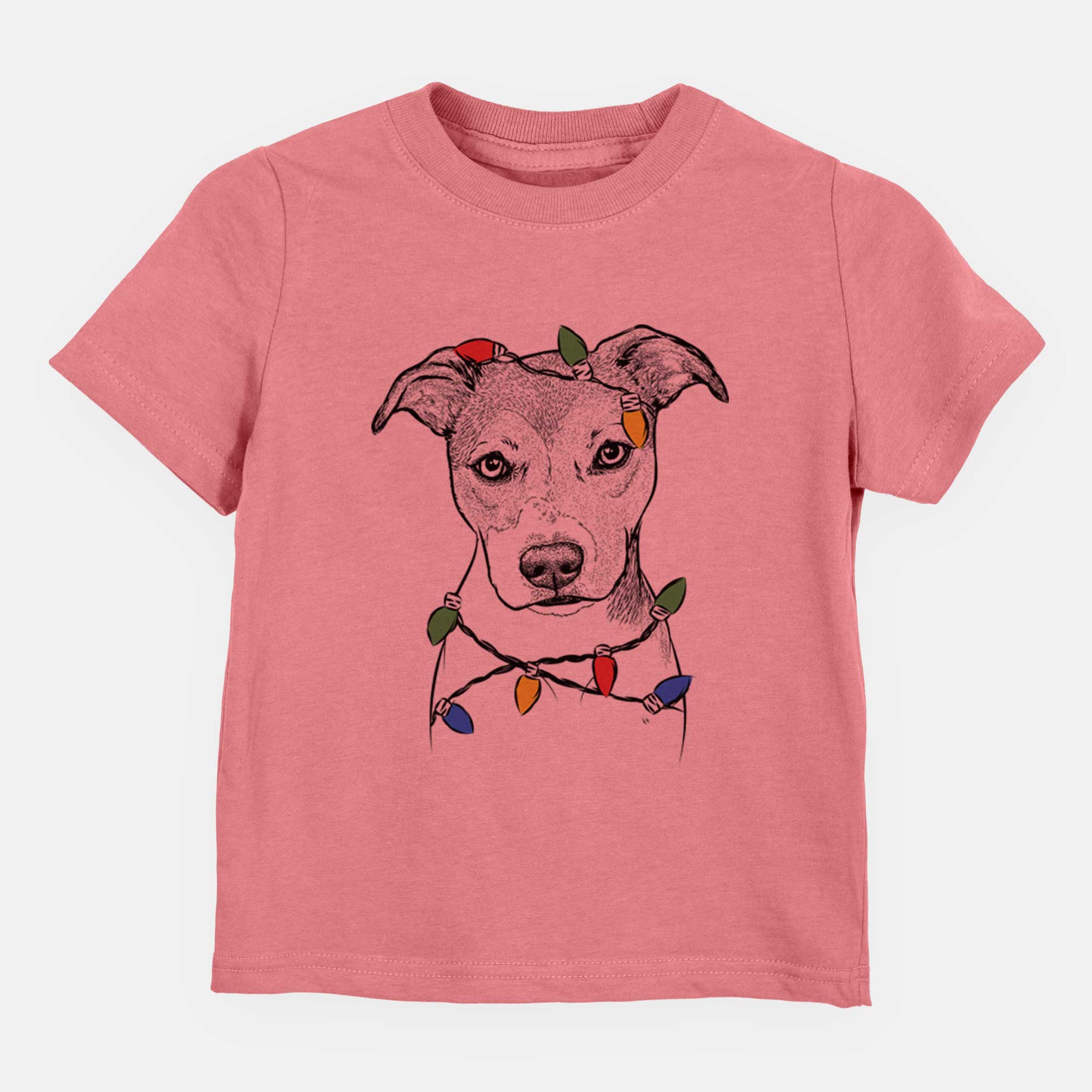 Christmas Lights Tula the American Staffordshire Terrier Heeler Mix - Kids/Youth/Toddler Shirt