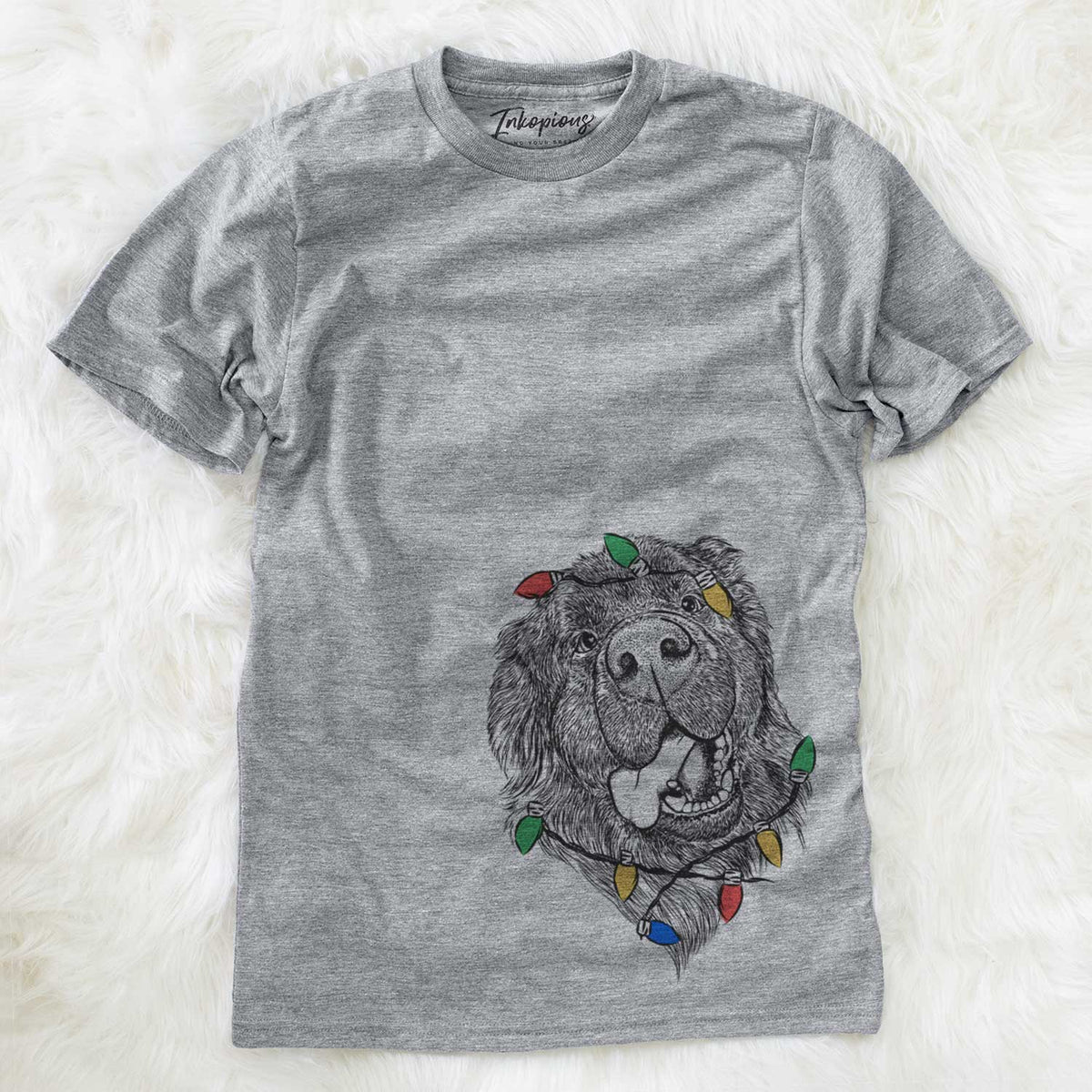 Christmas Lights Tuna the Newfoundland - Unisex Crewneck