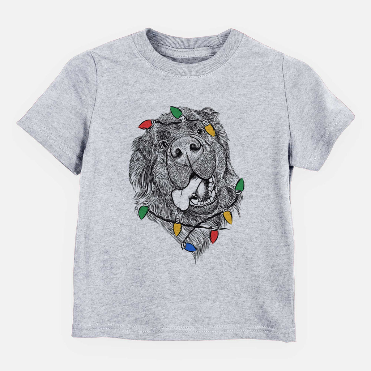 Christmas Lights Tuna the Newfoundland - Kids/Youth/Toddler Shirt