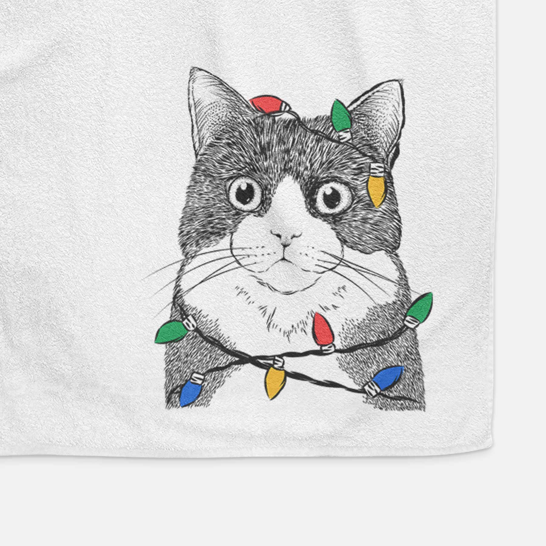 Tux the Tuxedo Cat Decorative Hand Towel