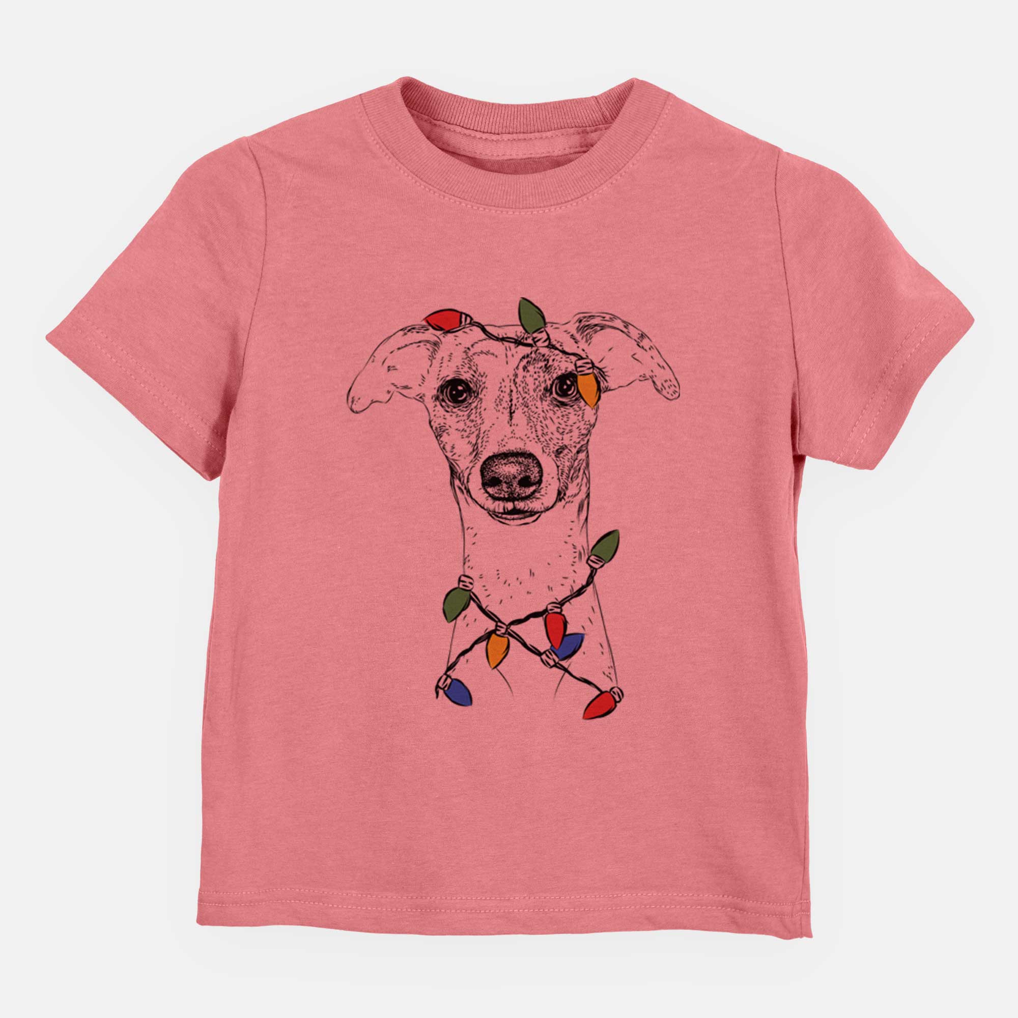 Christmas Lights Twiggy the Whippet - Kids/Youth/Toddler Shirt