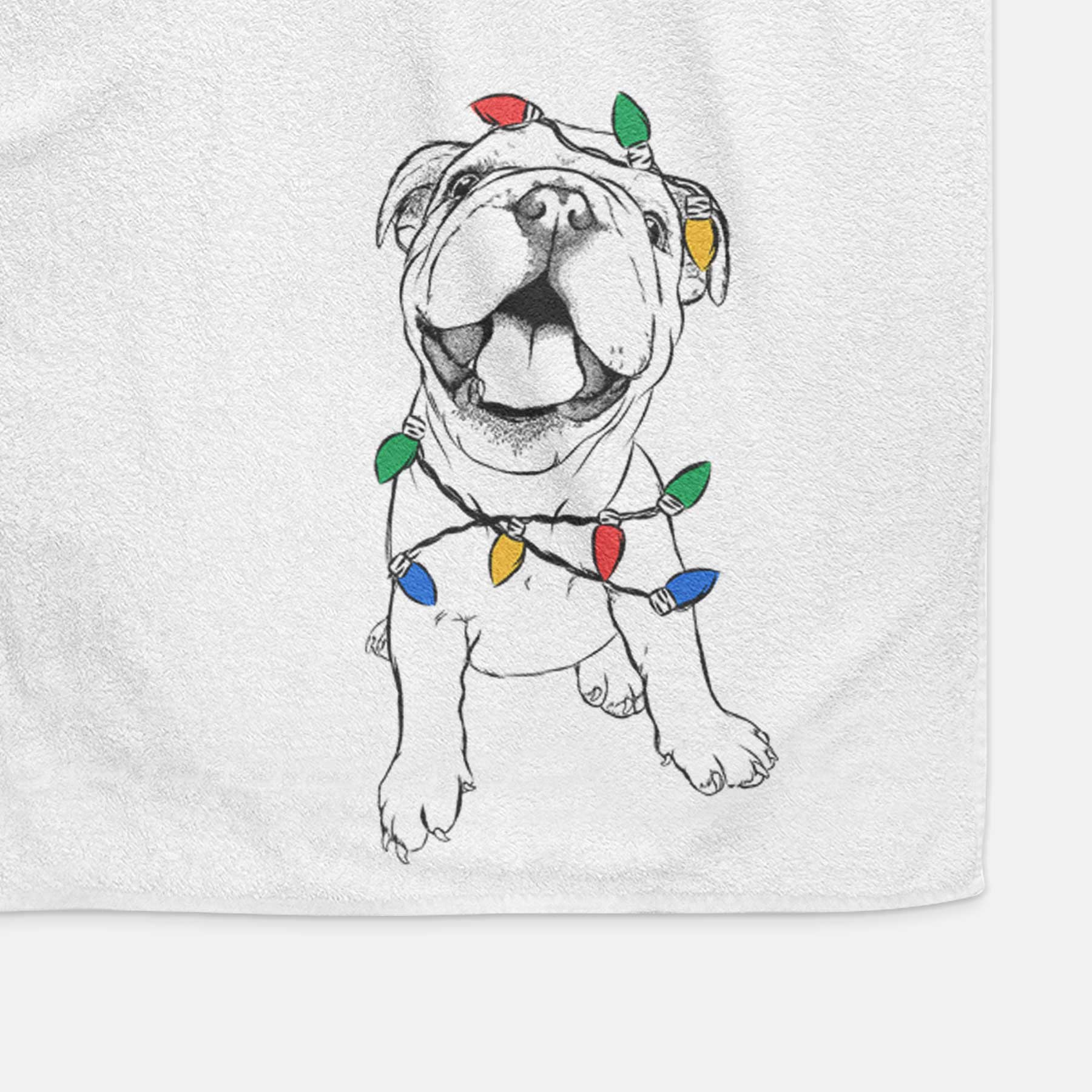 Tyke the English Bulldog Decorative Hand Towel