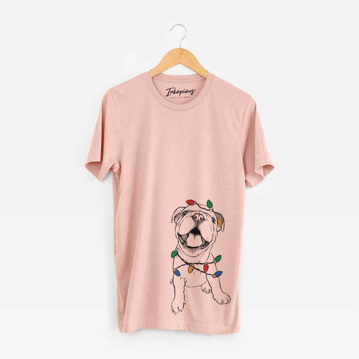 Christmas Lights Tyke the English Bulldog - Unisex Crewneck