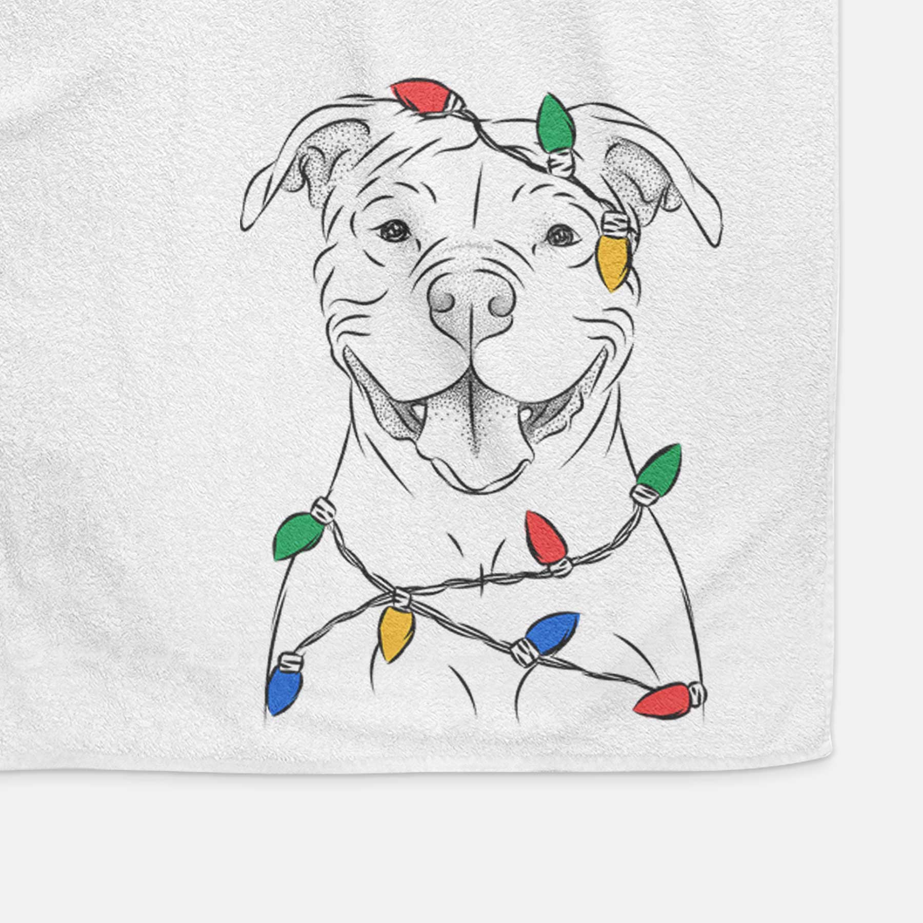 Tyson the American Bulldog Decorative Hand Towel