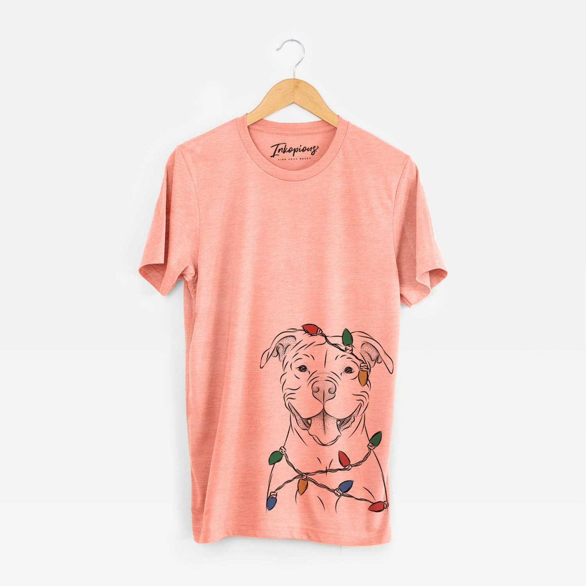 Christmas Lights Tyson the American Bulldog - Unisex Crewneck