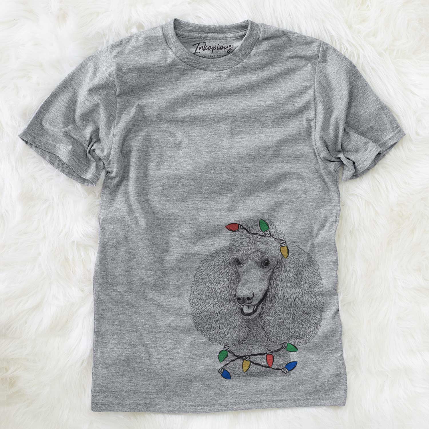 Christmas Lights Uncle Tucker the Poodle - Unisex Crewneck