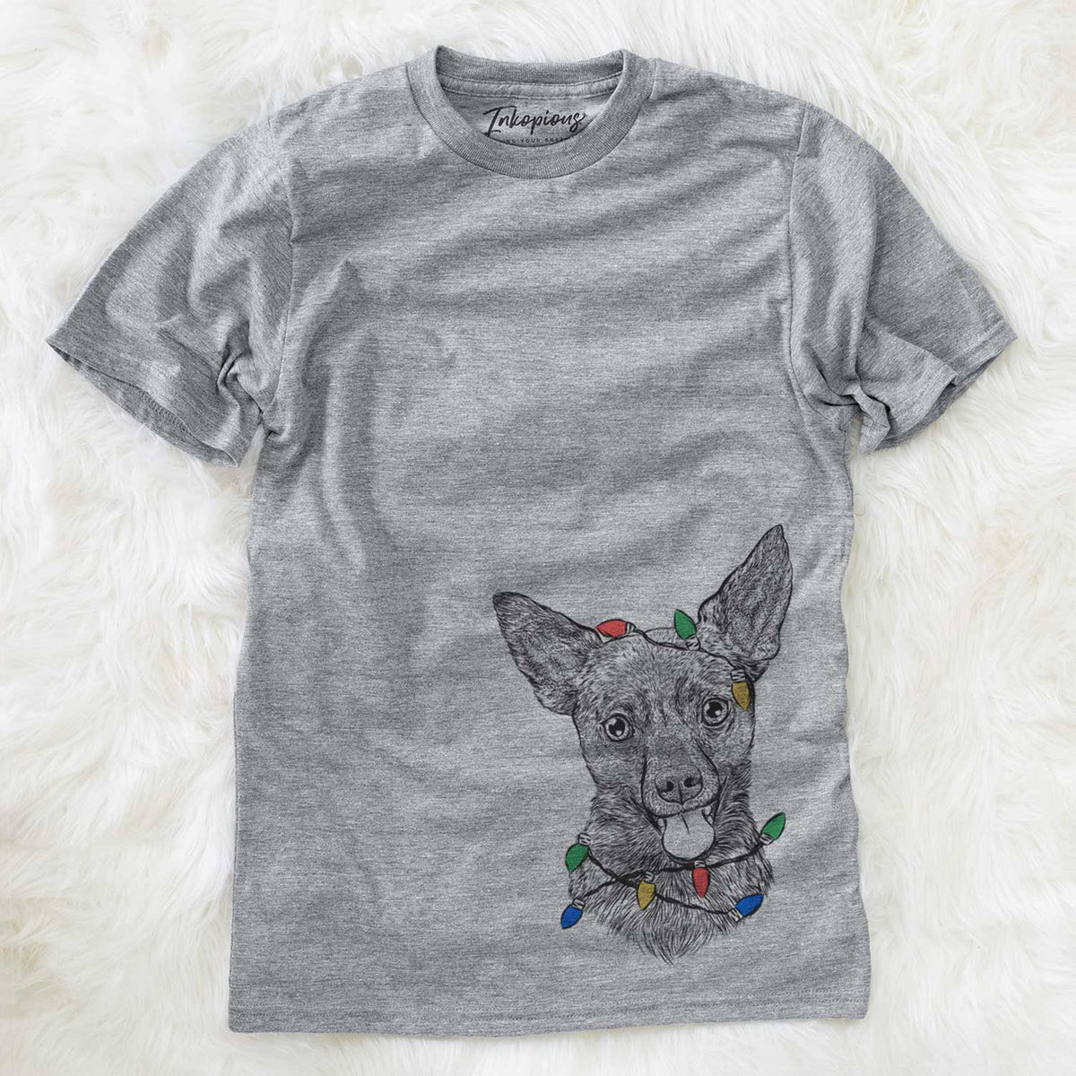 Christmas Lights Ursa the Mixed Breed - Unisex Crewneck