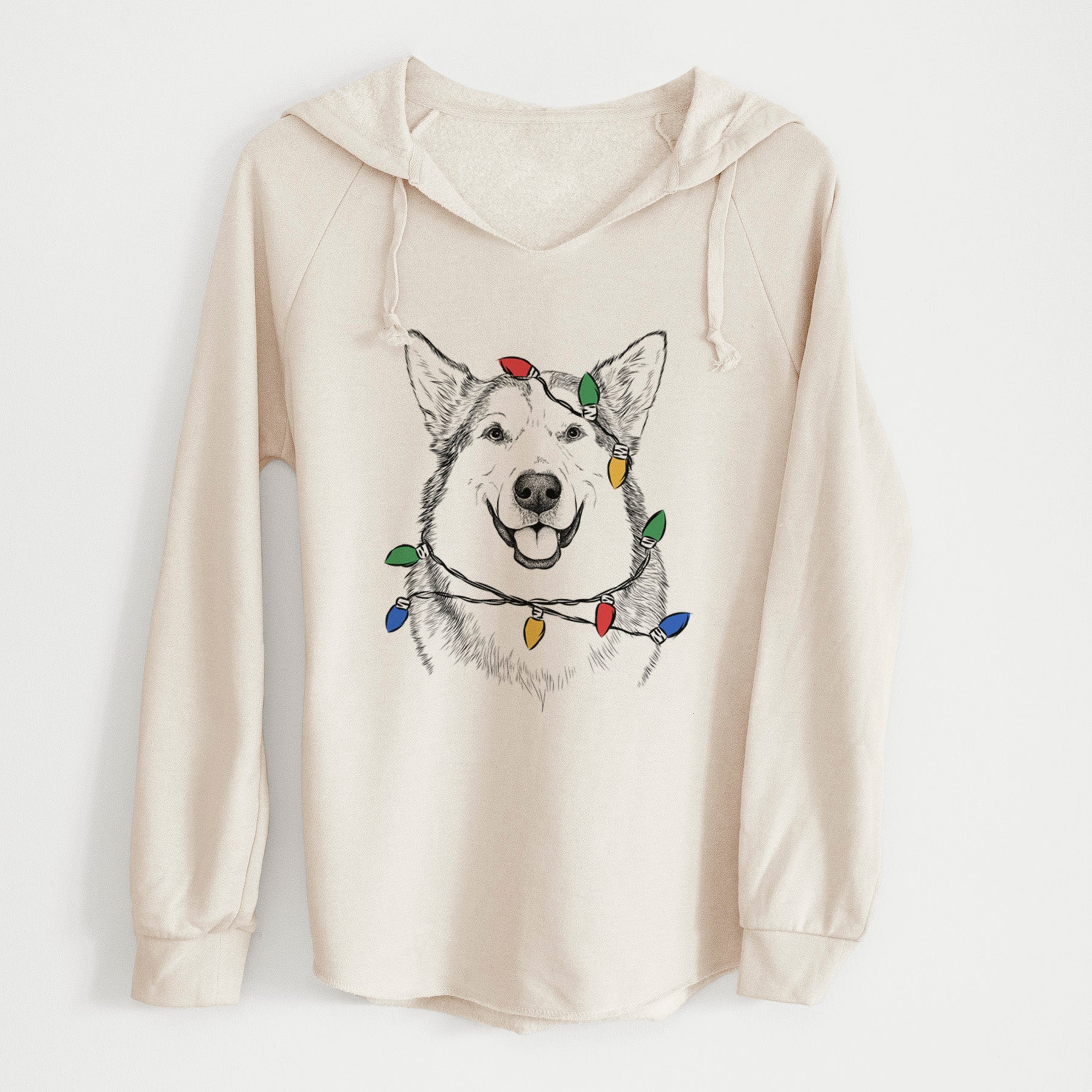 Christmas Lights Vader the Alaskan Malamute - Cali Wave Hooded Sweatshirt