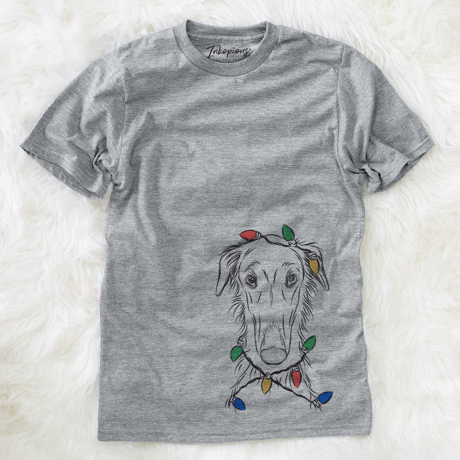 Christmas Lights Vaughn the Borzoi - Unisex Crewneck