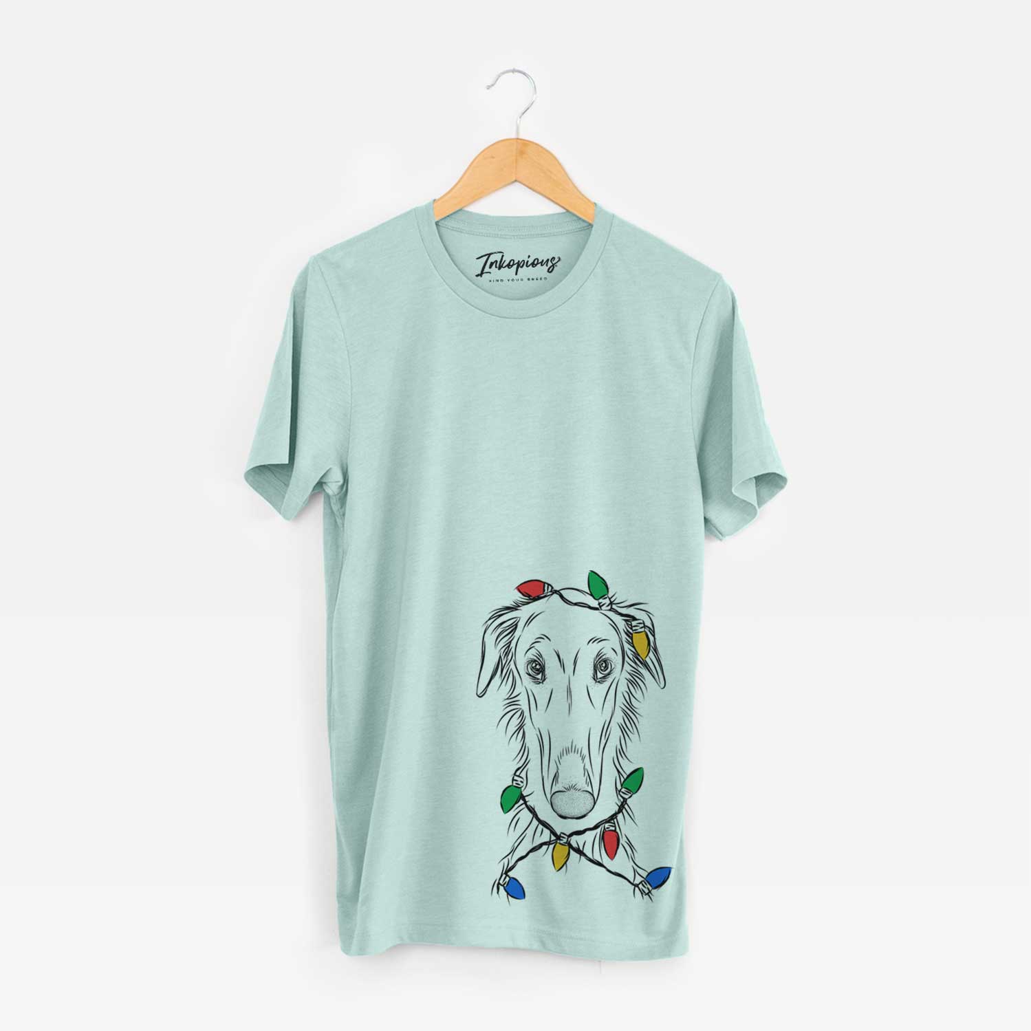 Christmas Lights Vaughn the Borzoi - Unisex Crewneck