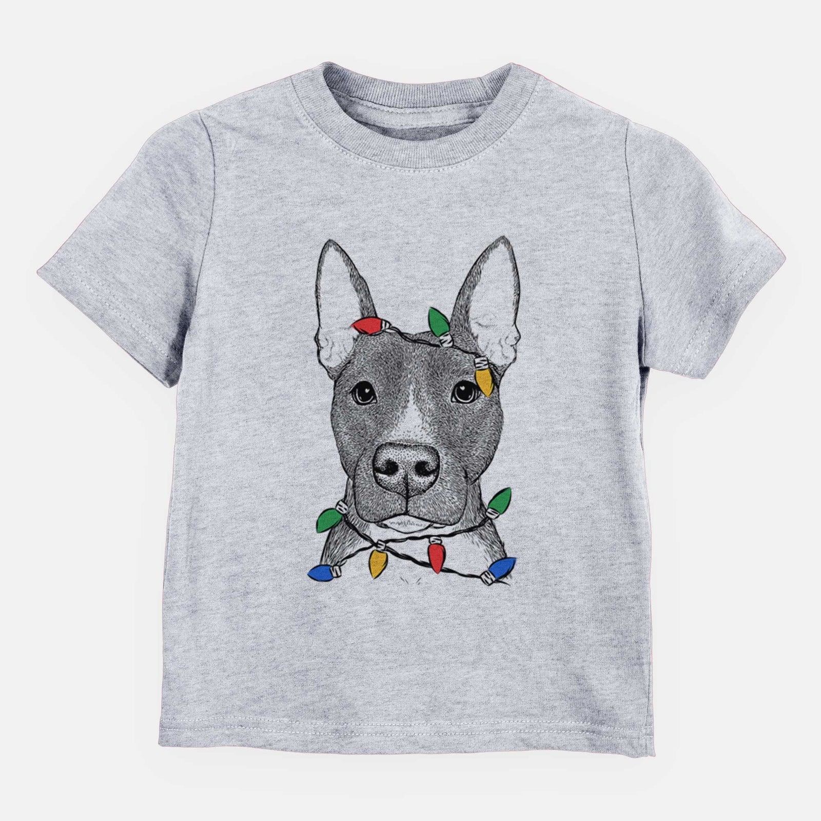 Christmas Lights Violet the Pitbull - Kids/Youth/Toddler Shirt