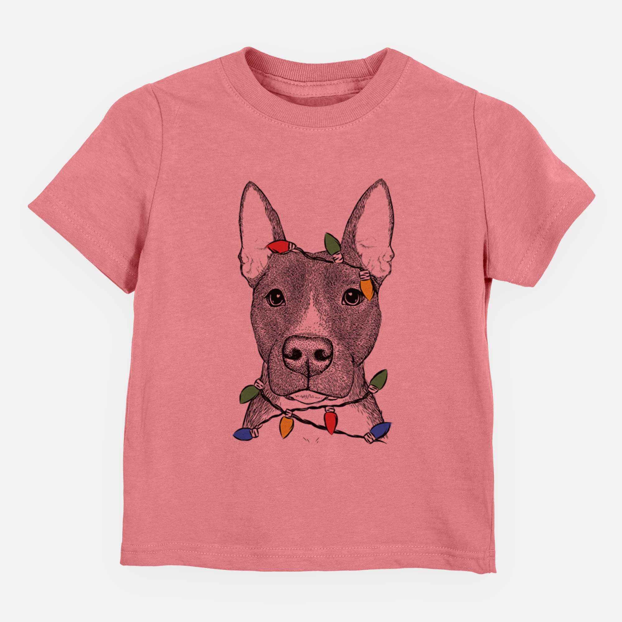 Christmas Lights Violet the Pitbull - Kids/Youth/Toddler Shirt