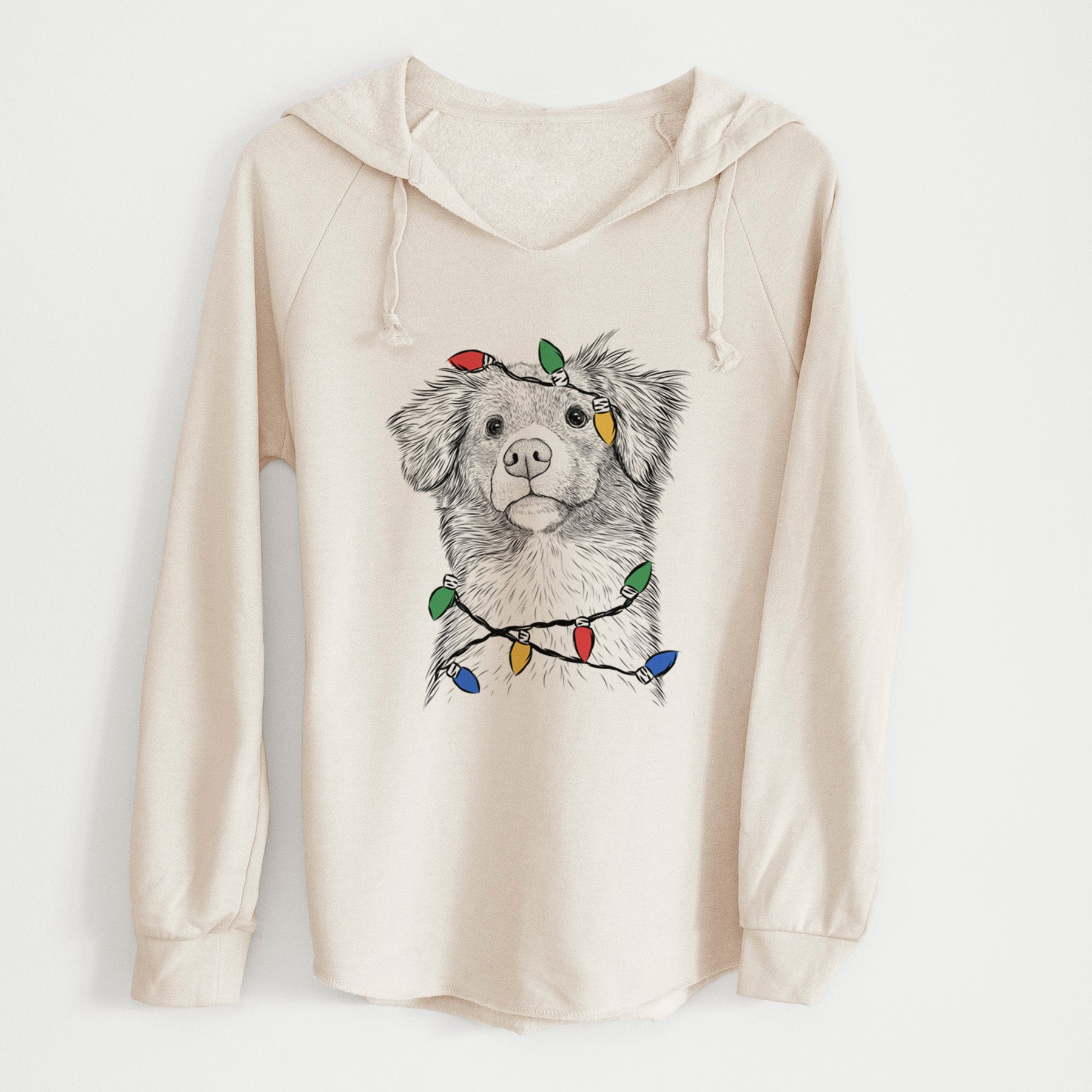 Christmas Lights Vixen the Nova Scotia Duck Tolling Retriever - Cali Wave Hooded Sweatshirt