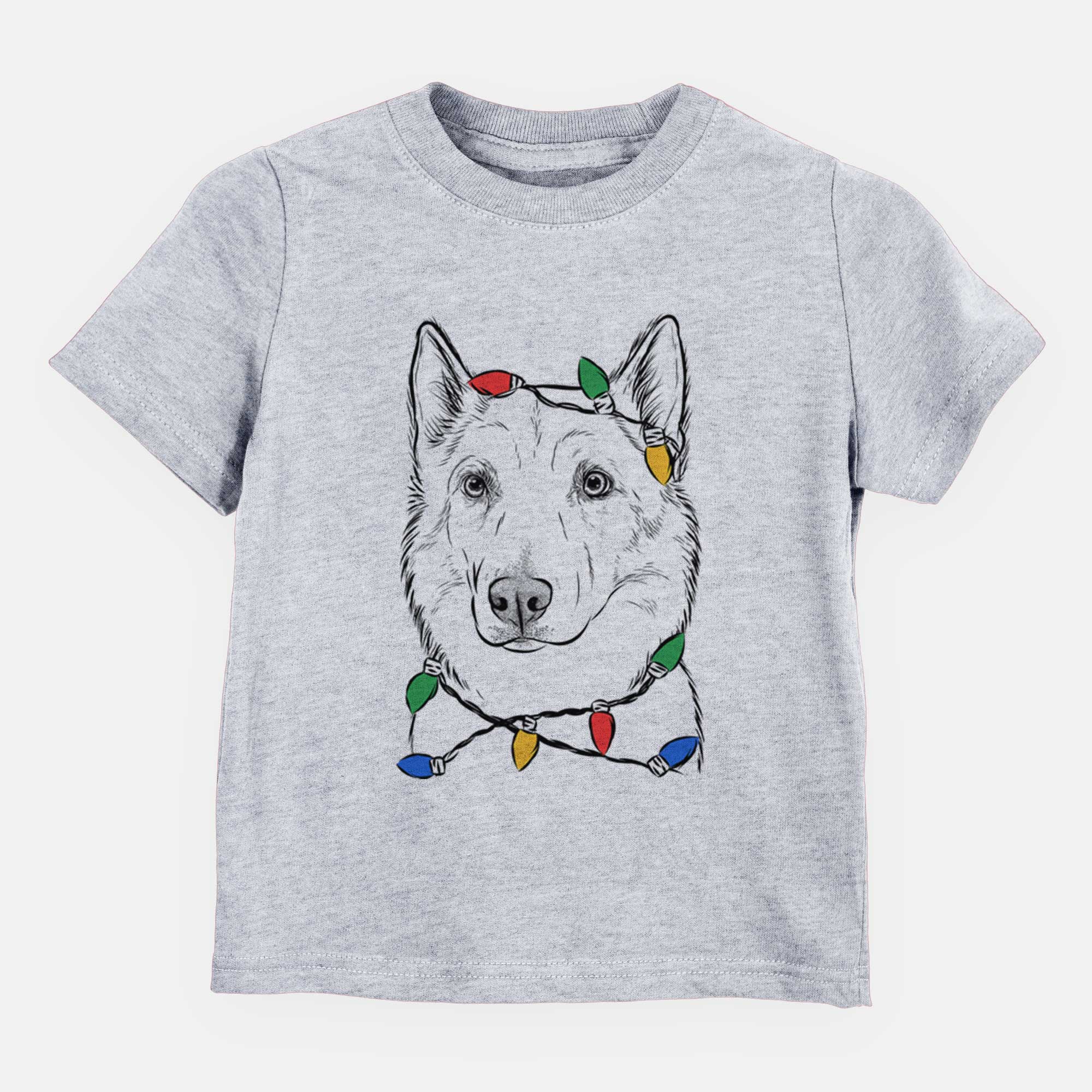 Christmas Lights Vox the Siberian Husky - Kids/Youth/Toddler Shirt