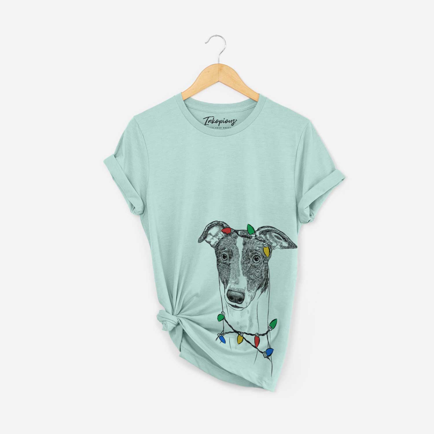 Christmas Lights Vyncent the Greyhound - Unisex Crewneck