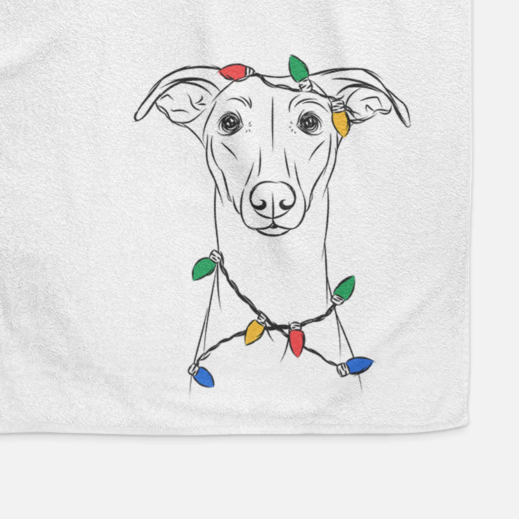 Wallace the Whippet Decorative Hand Towel