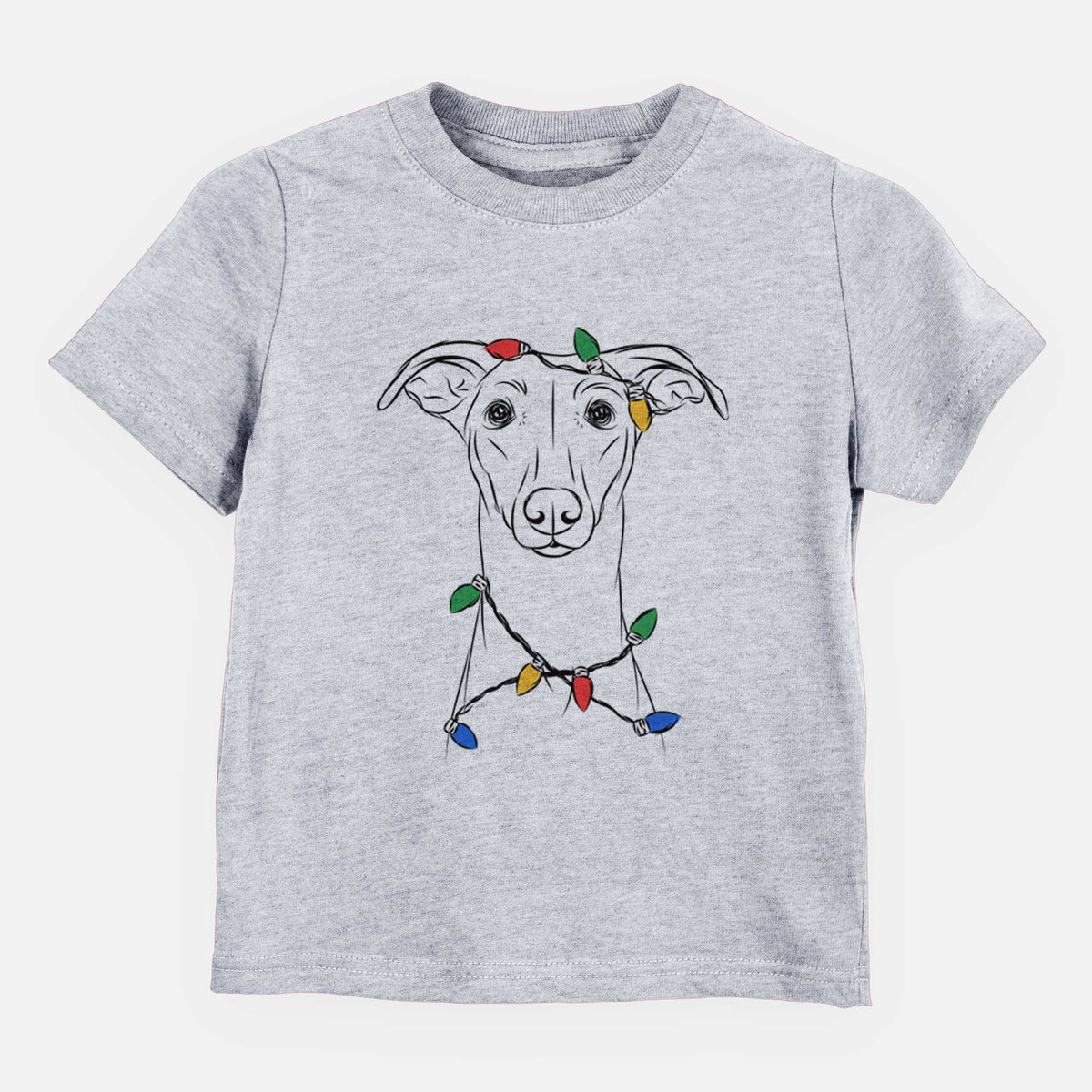 Christmas Lights Wallace the Whippet - Kids/Youth/Toddler Shirt