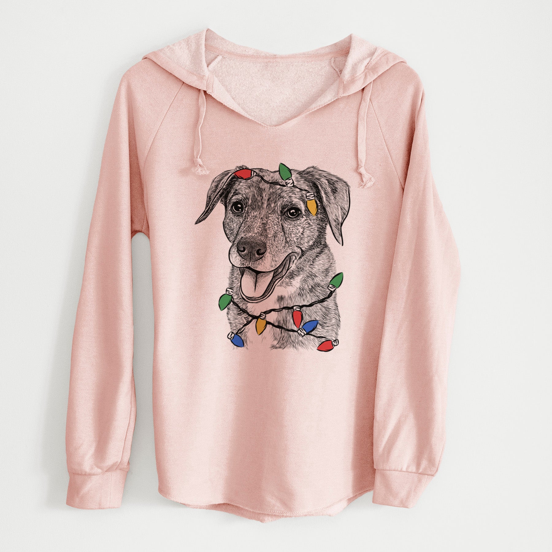 Christmas Lights Wally the Mixed Breed - Cali Wave Hooded Sweatshirt