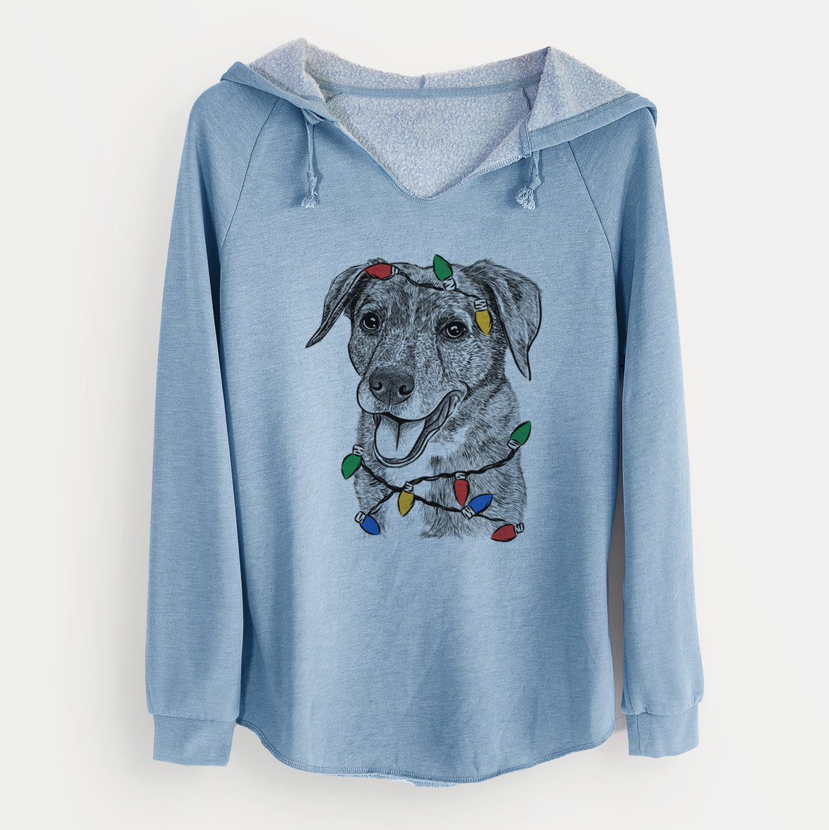 Christmas Lights Wally the Mixed Breed - Cali Wave Hooded Sweatshirt