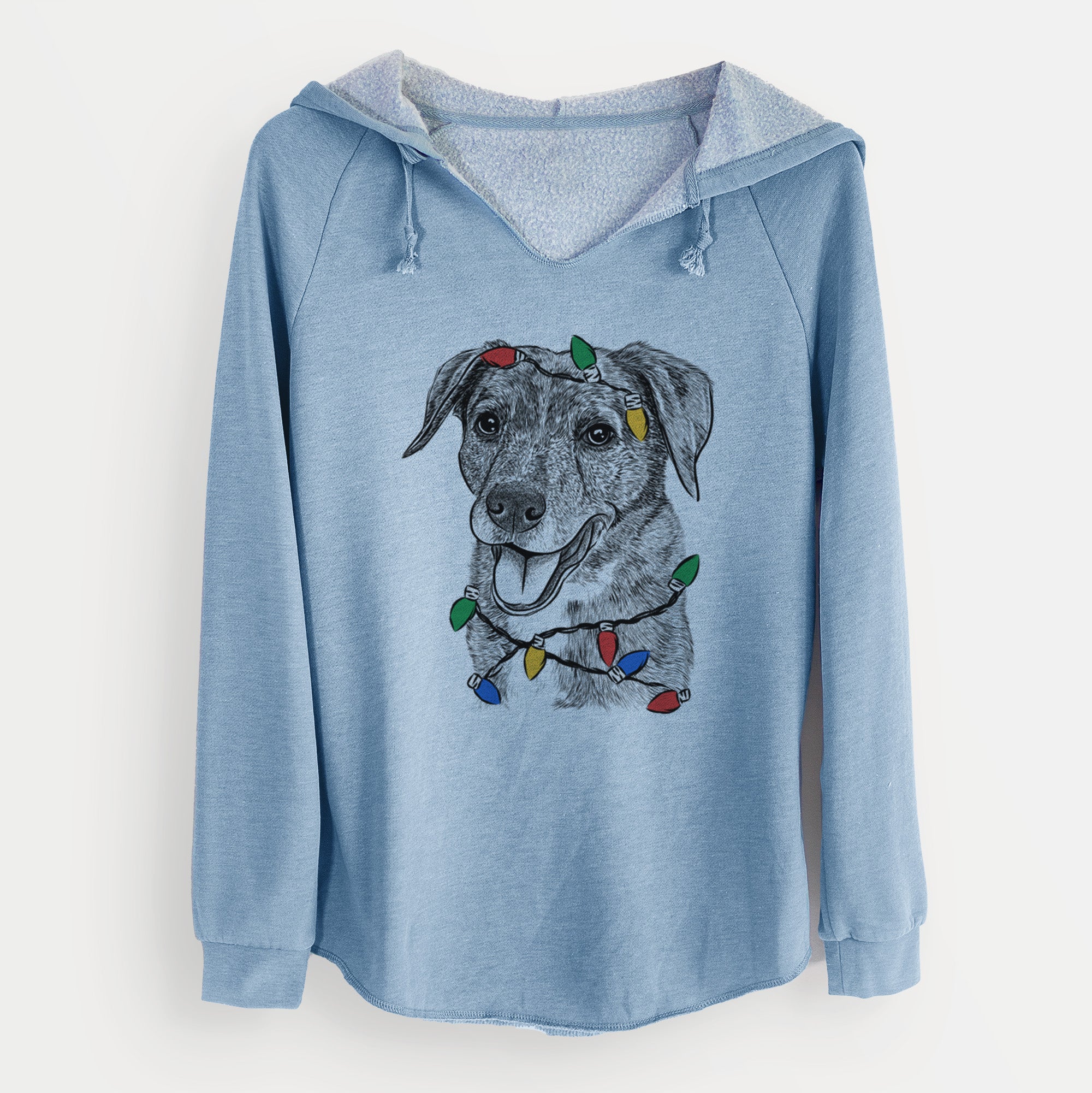 Christmas Lights Wally the Mixed Breed - Cali Wave Hooded Sweatshirt