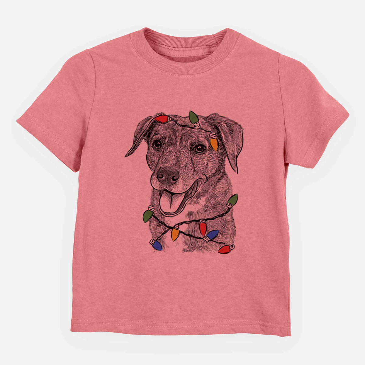 Christmas Lights Wally the Mixed Breed - Kids/Youth/Toddler Shirt