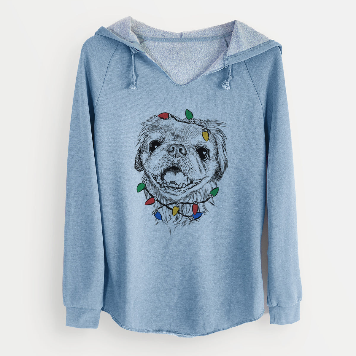 Christmas Lights Wally the Pekingese - Cali Wave Hooded Sweatshirt
