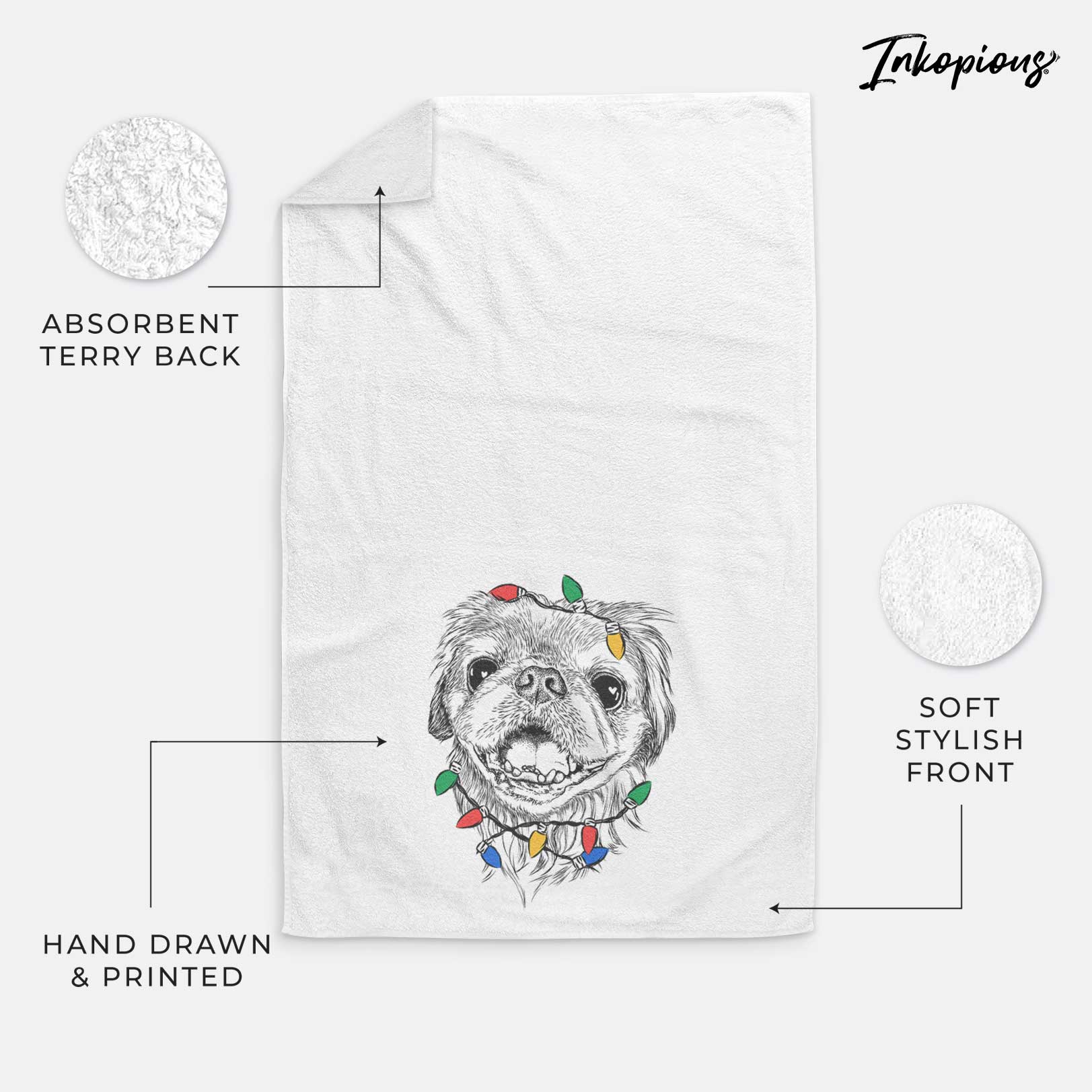 Wally the Pekingese Decorative Hand Towel