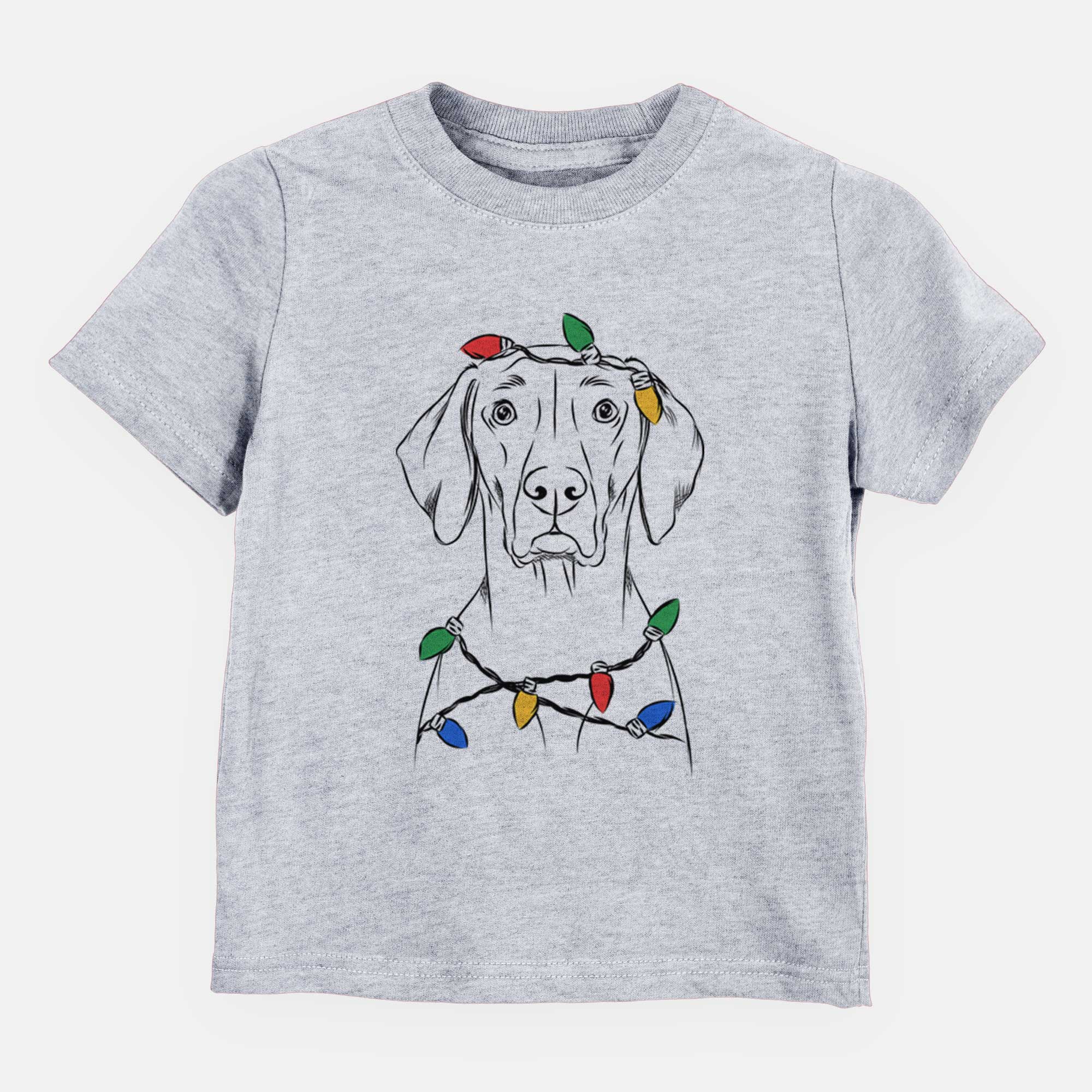 Christmas Lights Walter the Weimaraner - Kids/Youth/Toddler Shirt