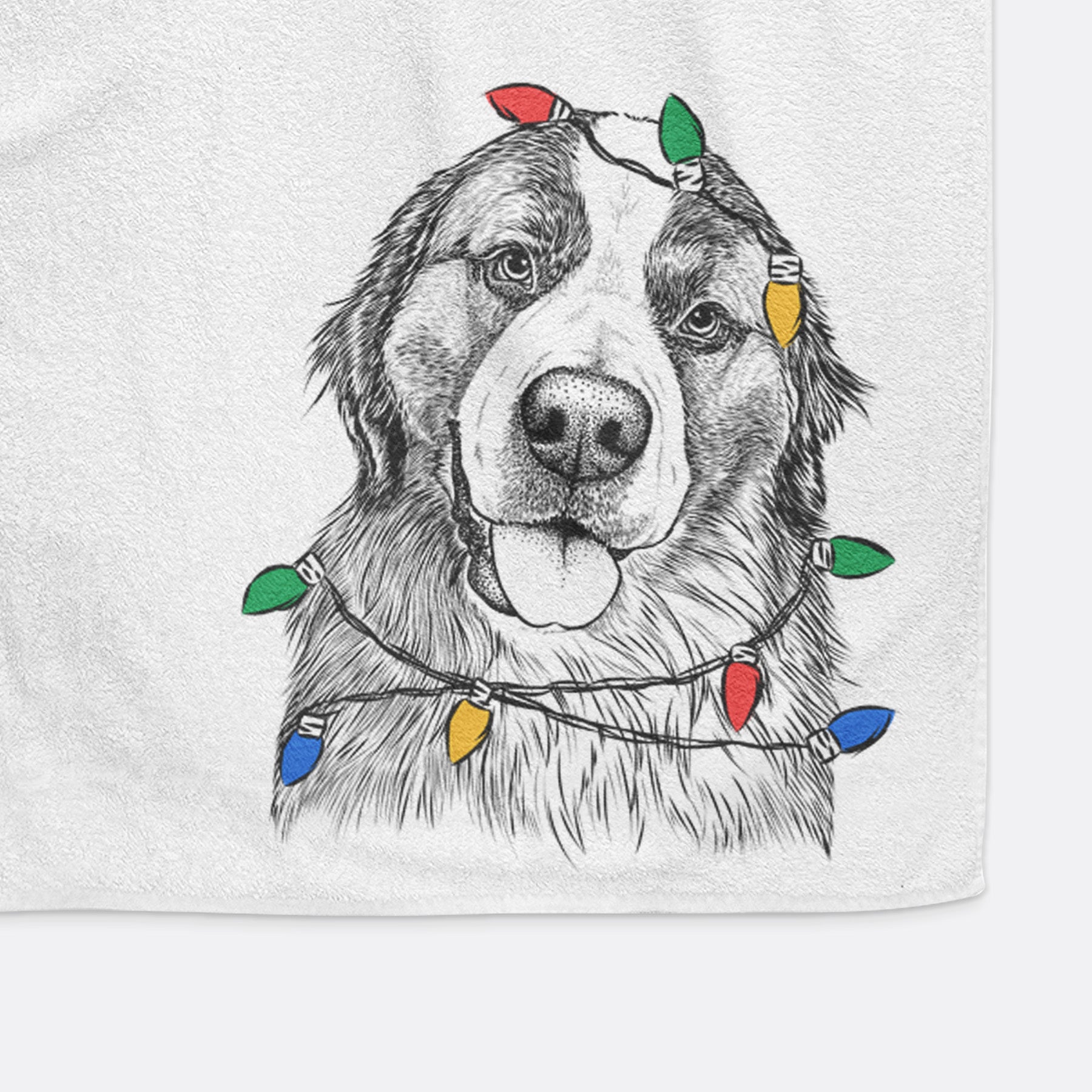 Walter the Bernese Mountain Dog Mix Decorative Hand Towel