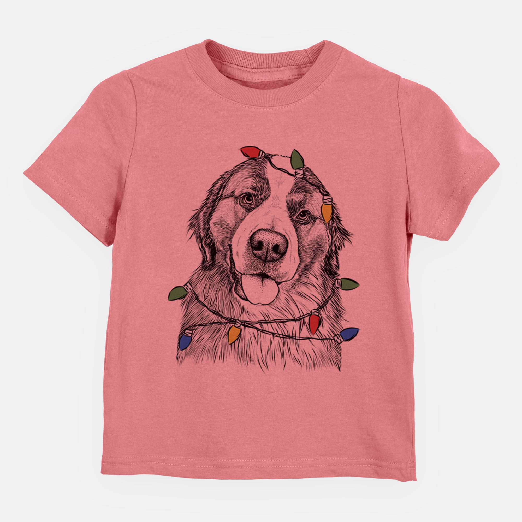 Christmas Lights Walter the Bernese Mountain Dog Mix - Kids/Youth/Toddler Shirt