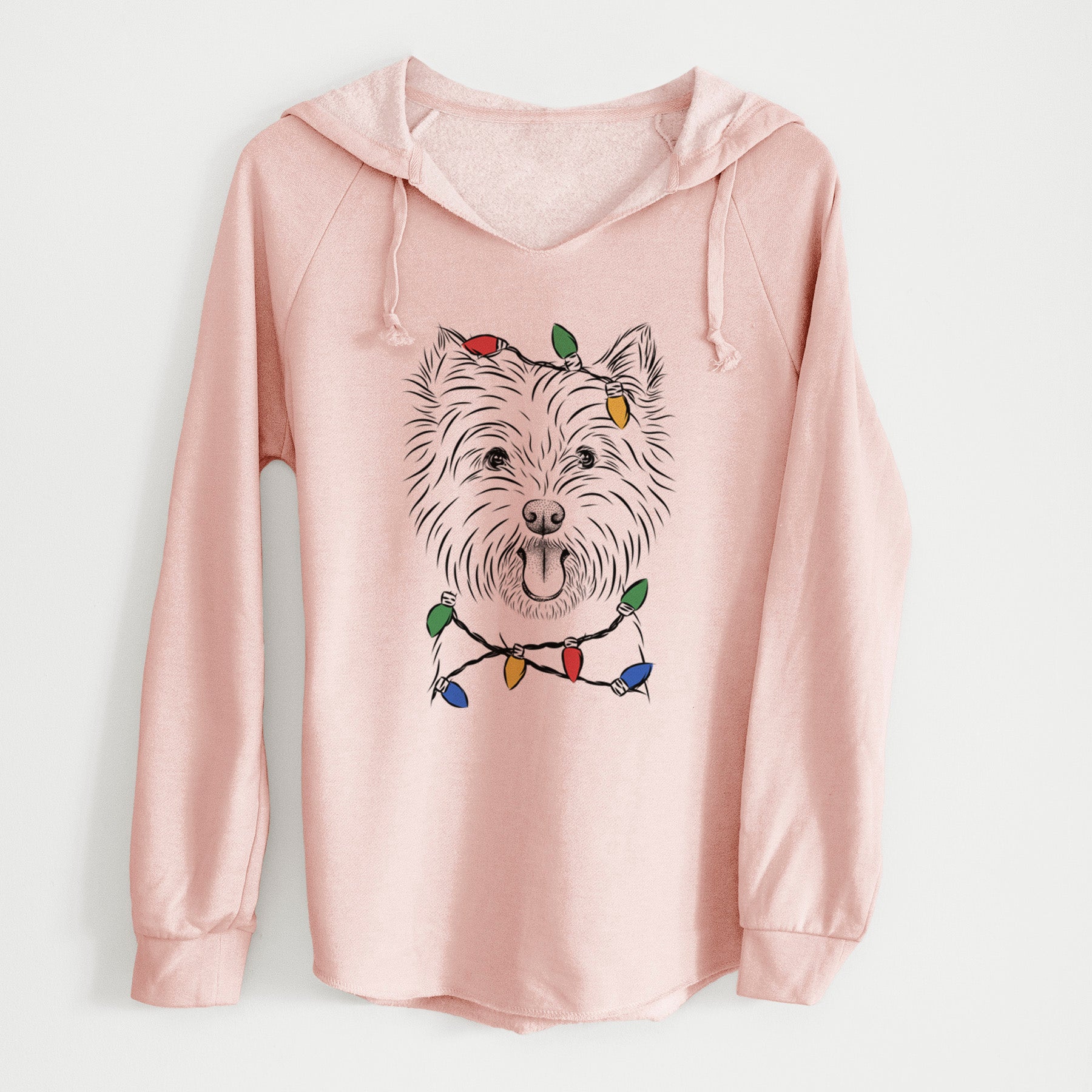 Christmas Lights Welma the West Highland Terrier - Cali Wave Hooded Sweatshirt